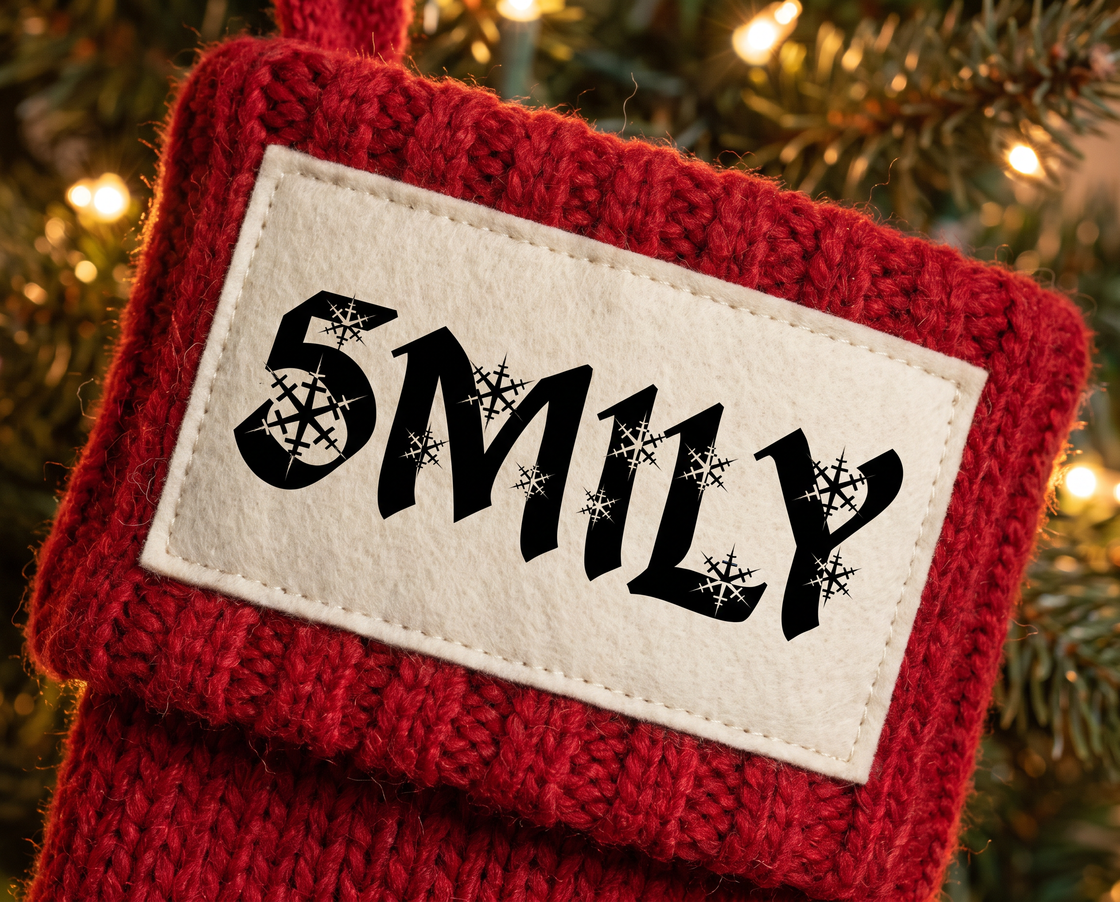 Christmas Number Font for Name