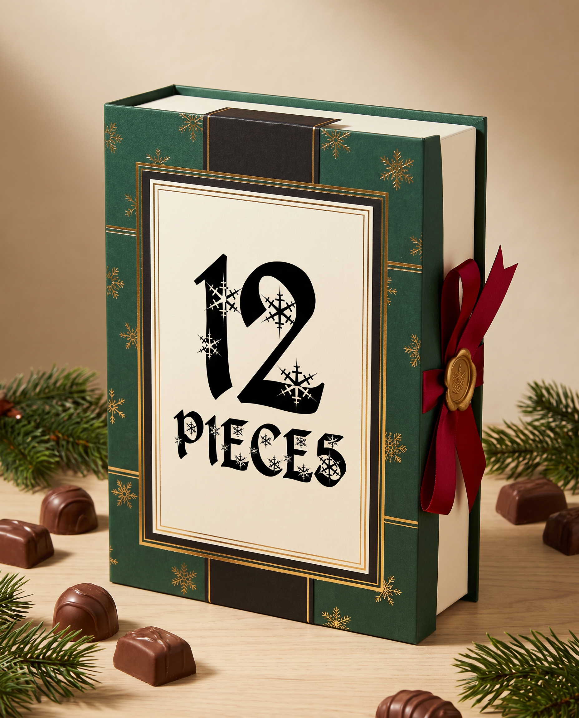 Christmas Number Font for Product Packaging