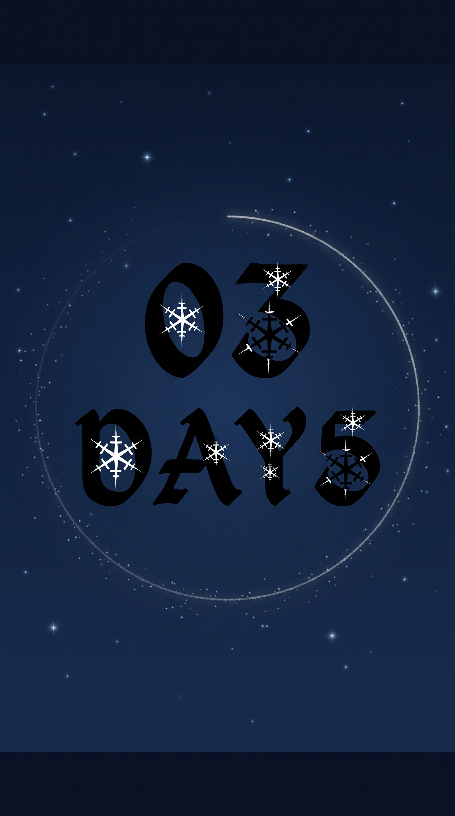 Christmas Number Font for Digital Countdown