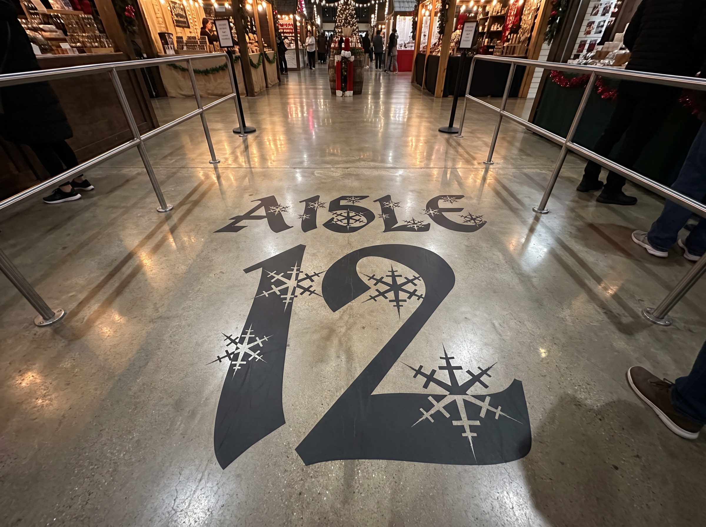 Christmas Number Font for Floor Decal
