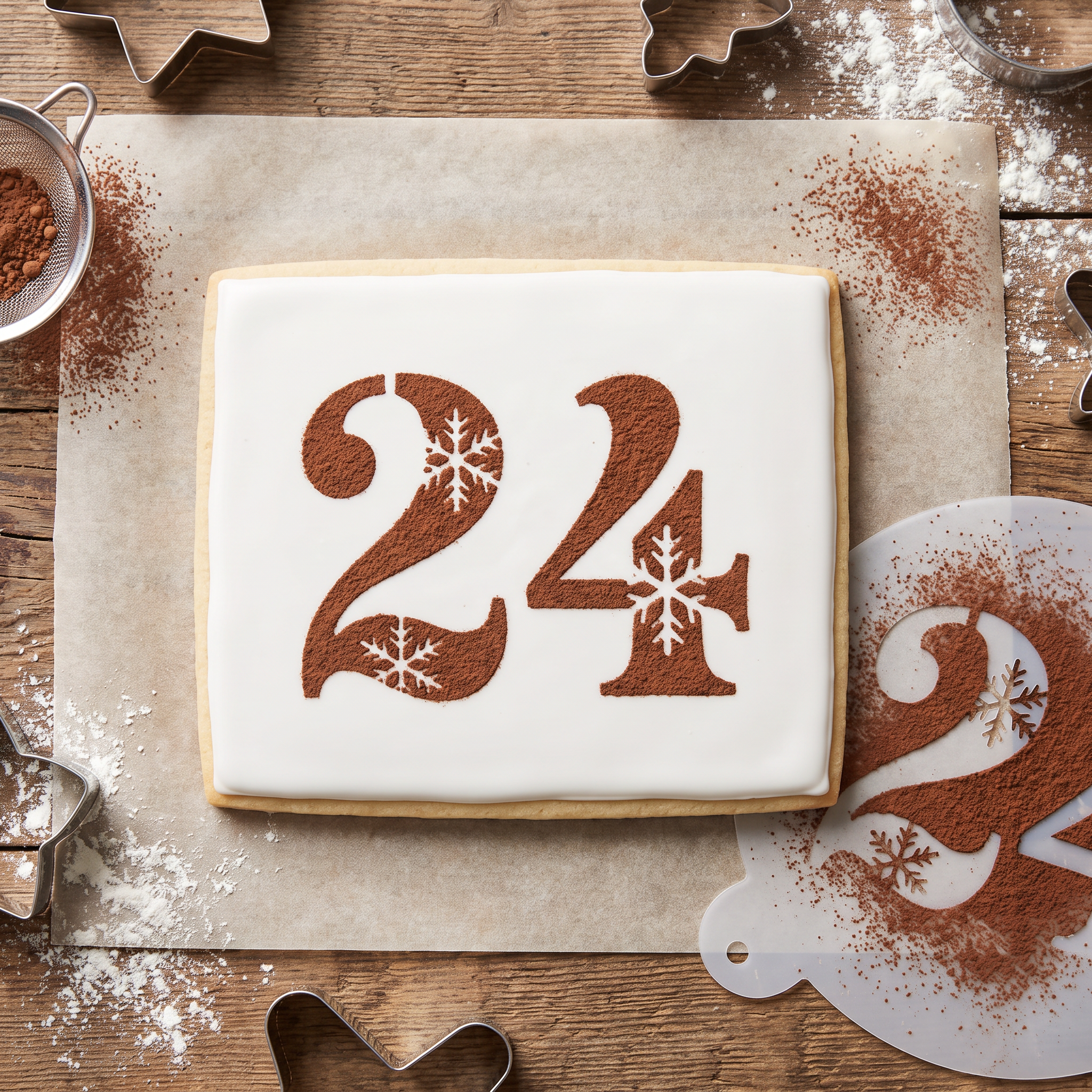 Christmas Number Font for Cookie Stencil