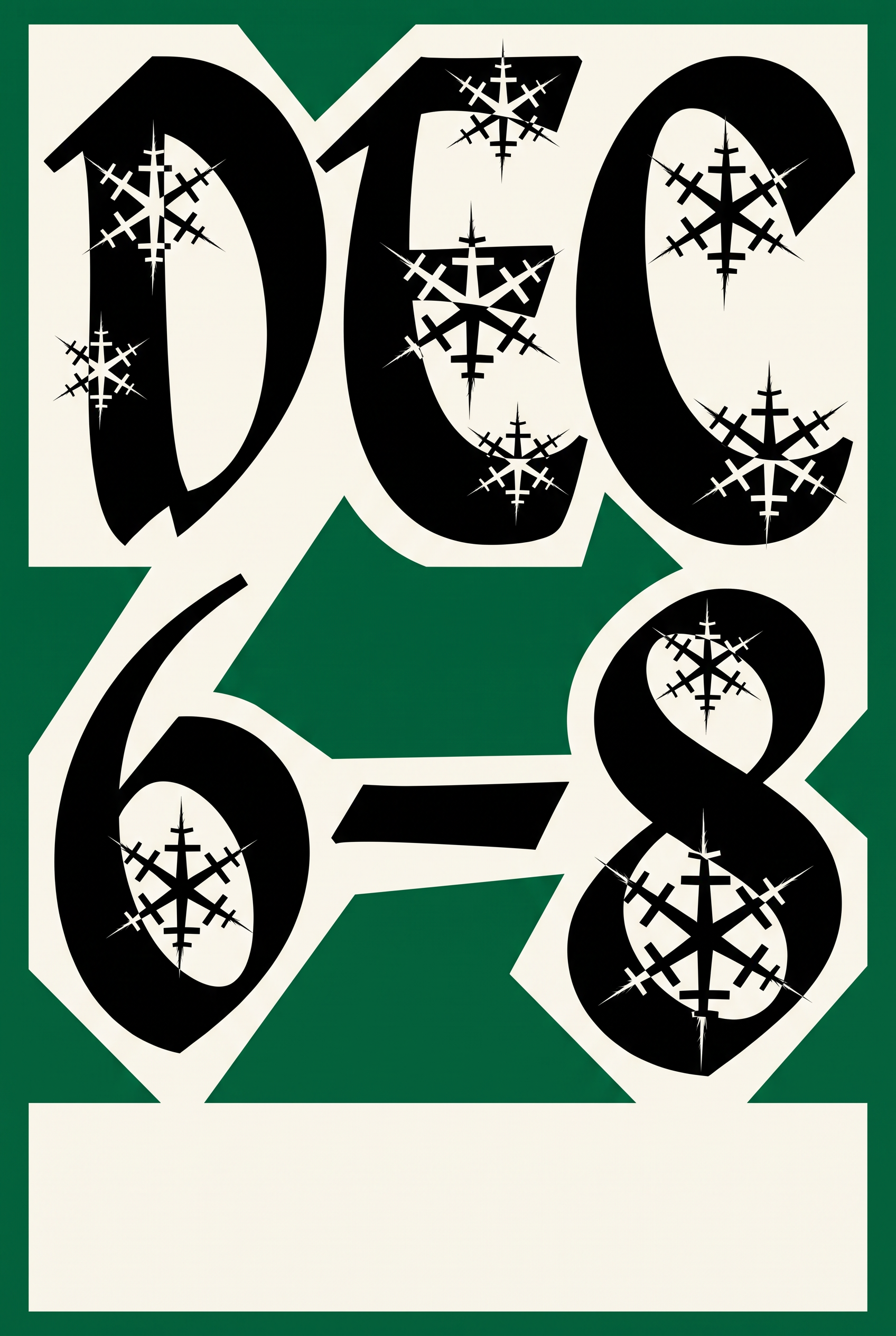 Christmas Number Font for Posters