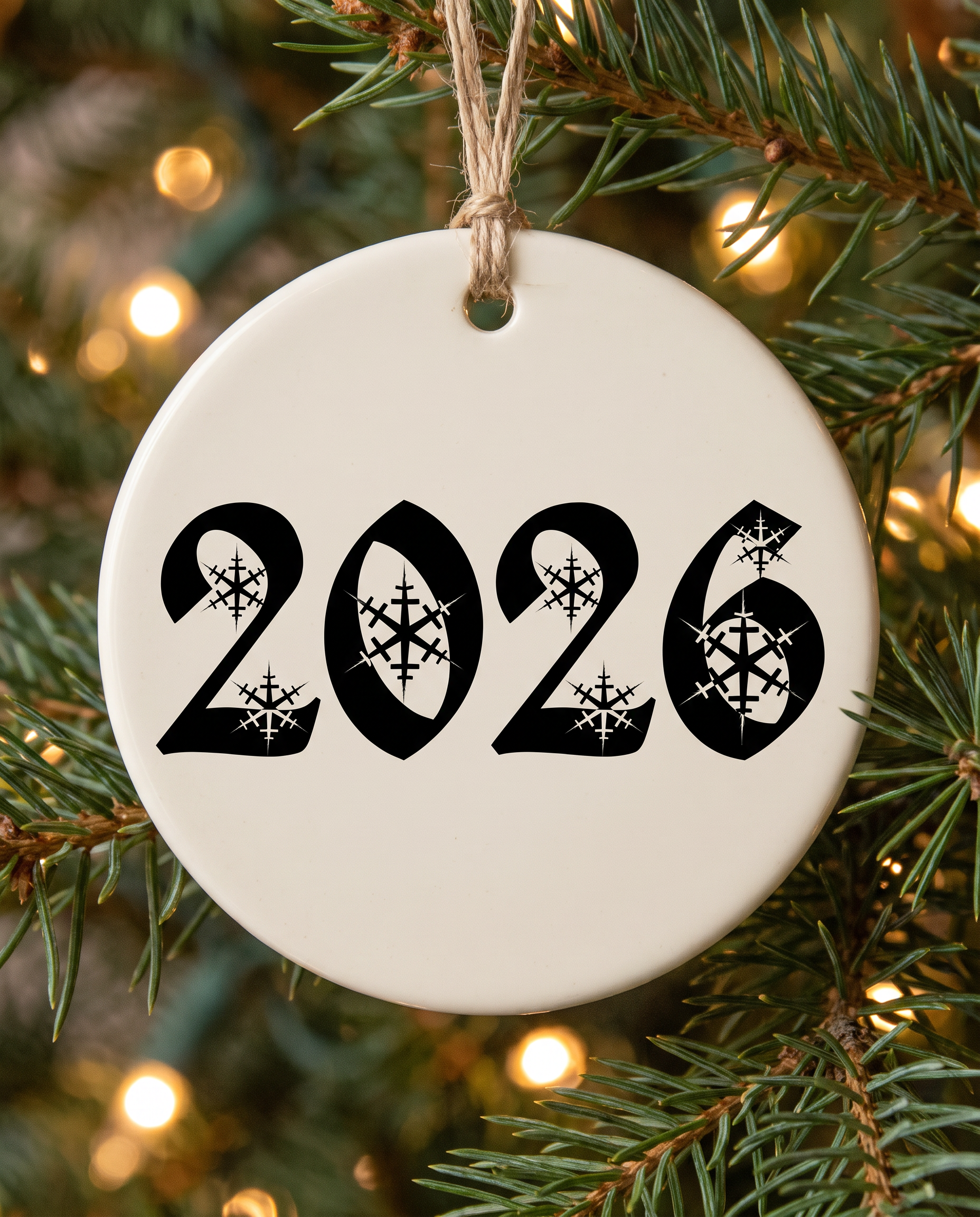 Christmas Number Font for Tree Ornament