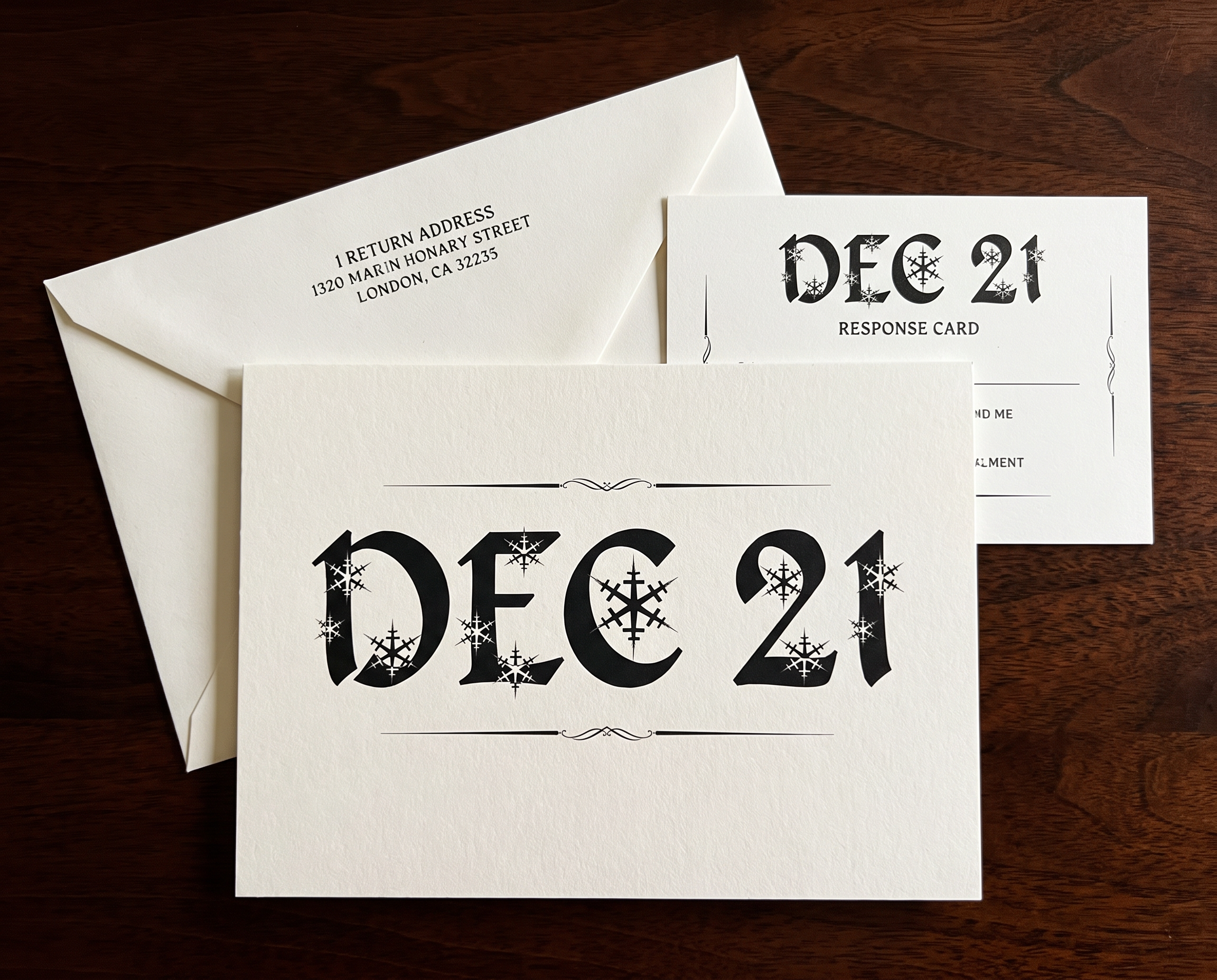 Christmas Number Font for Holiday Invitation