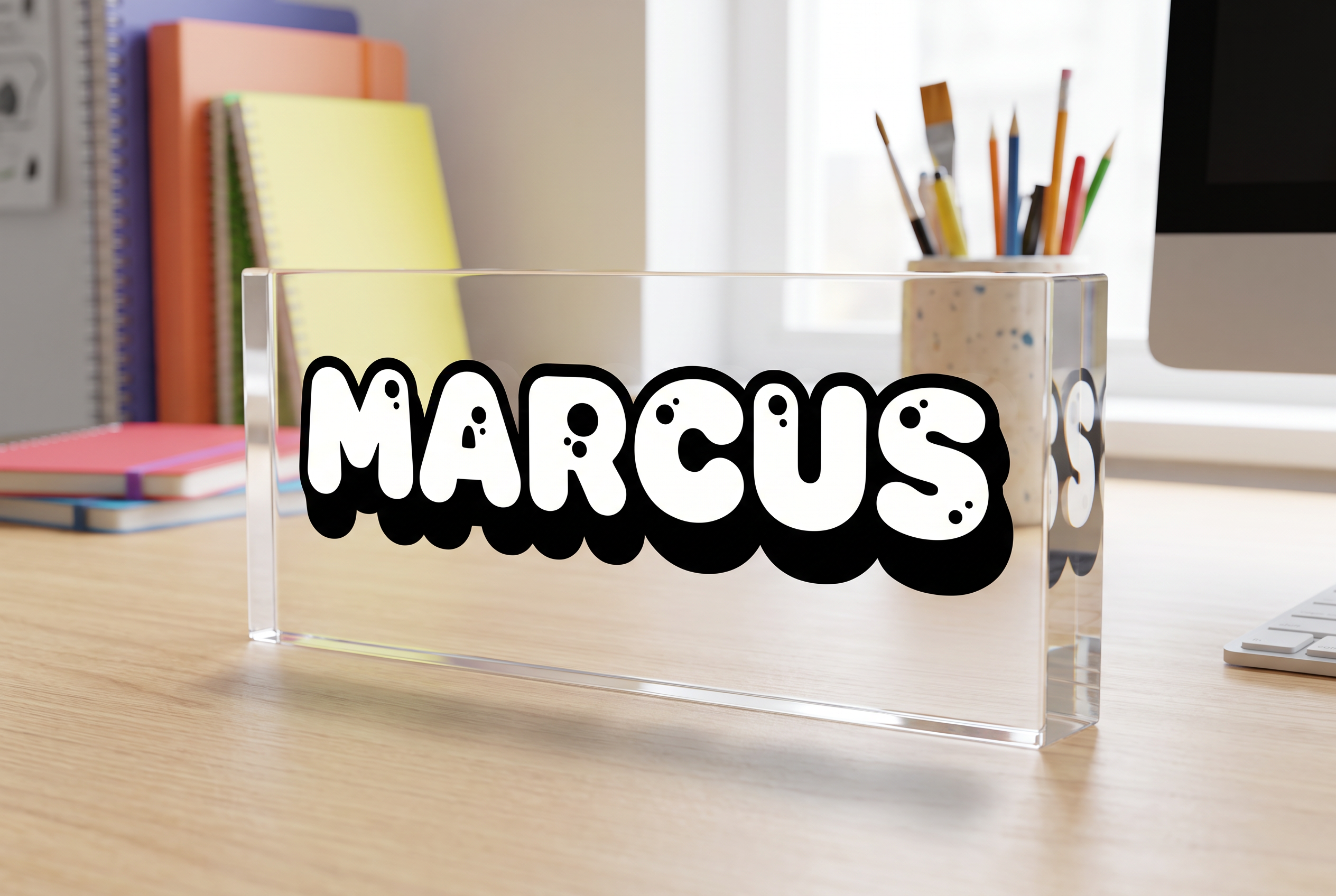 3D Bubble Font for Name