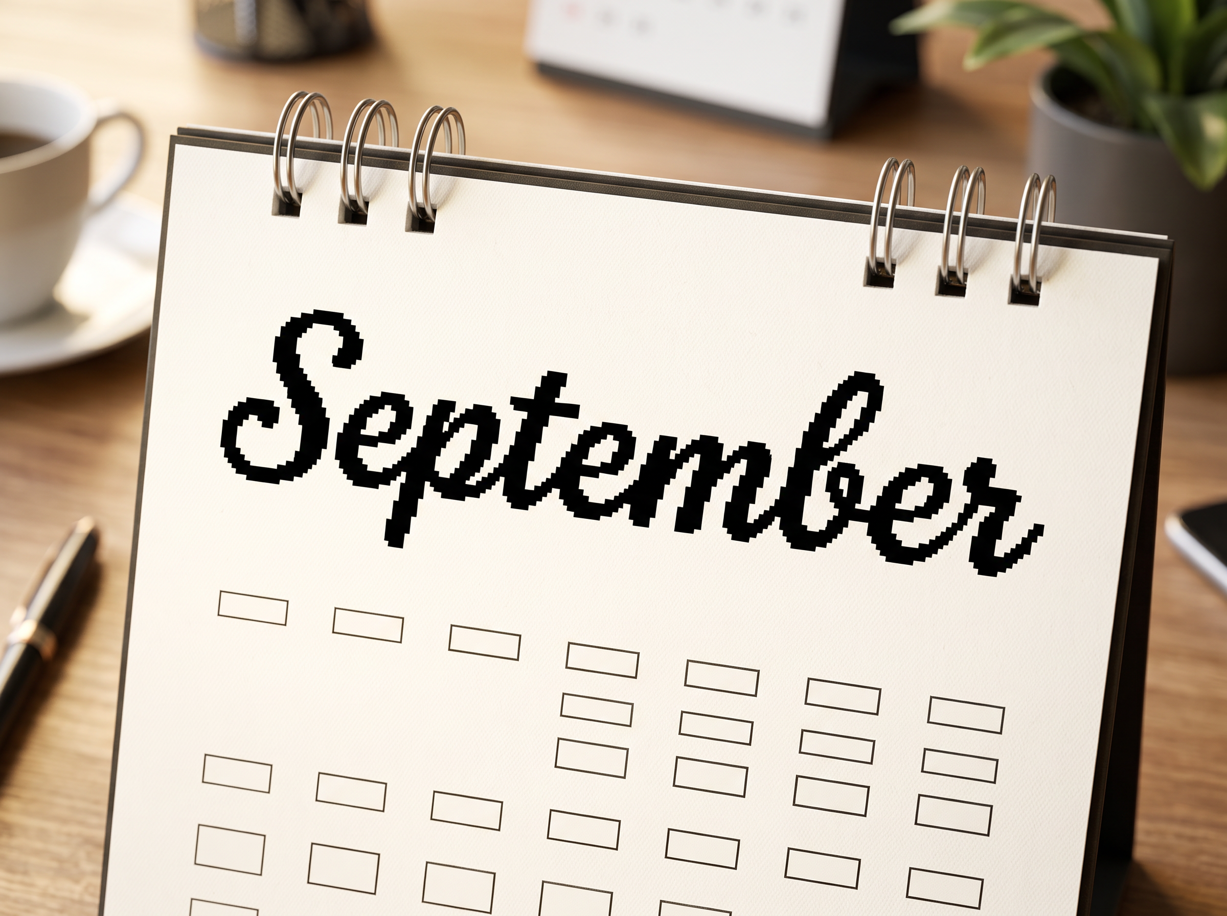Cursive Pixel Font for Calendar