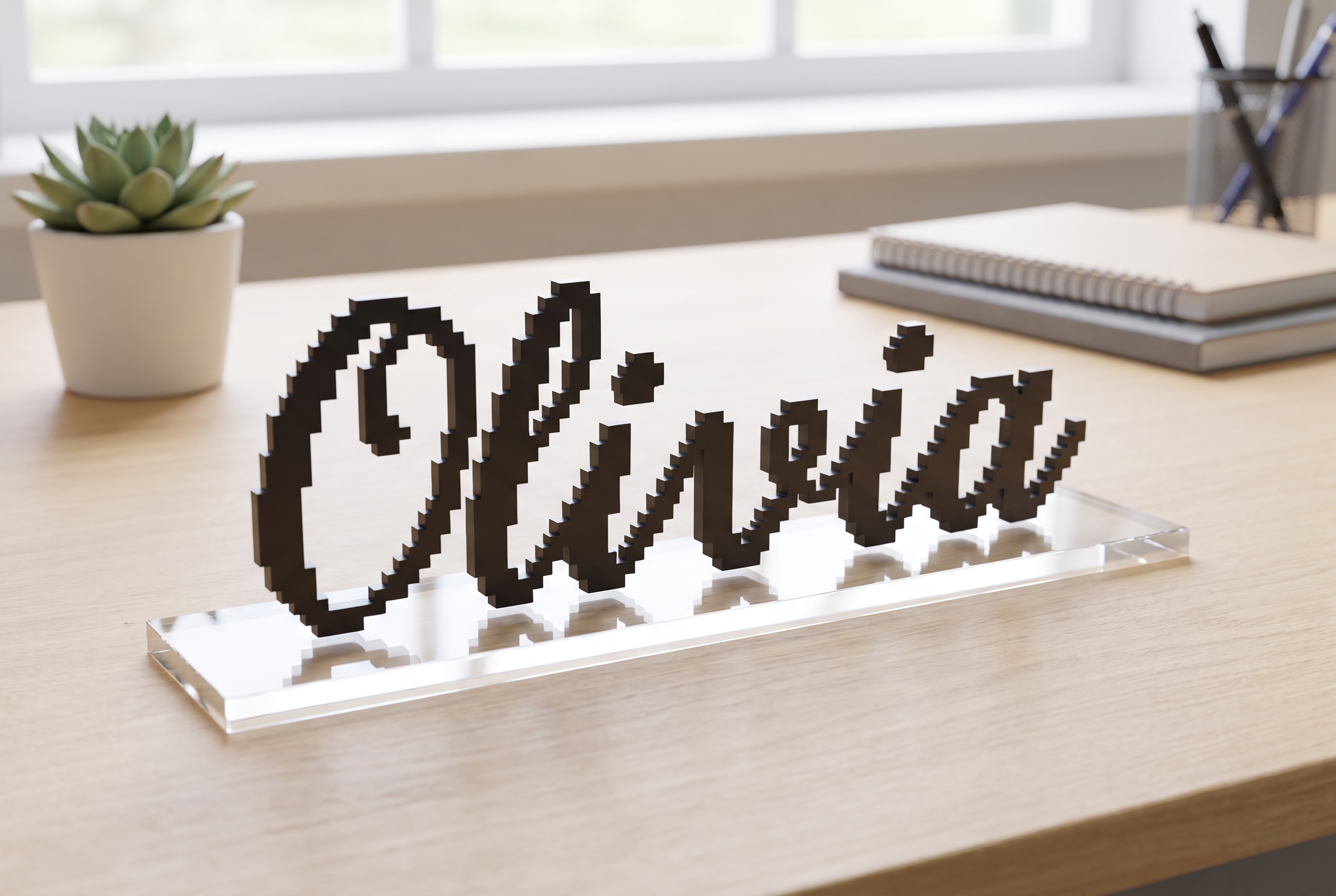Cursive Pixel Font for Name
