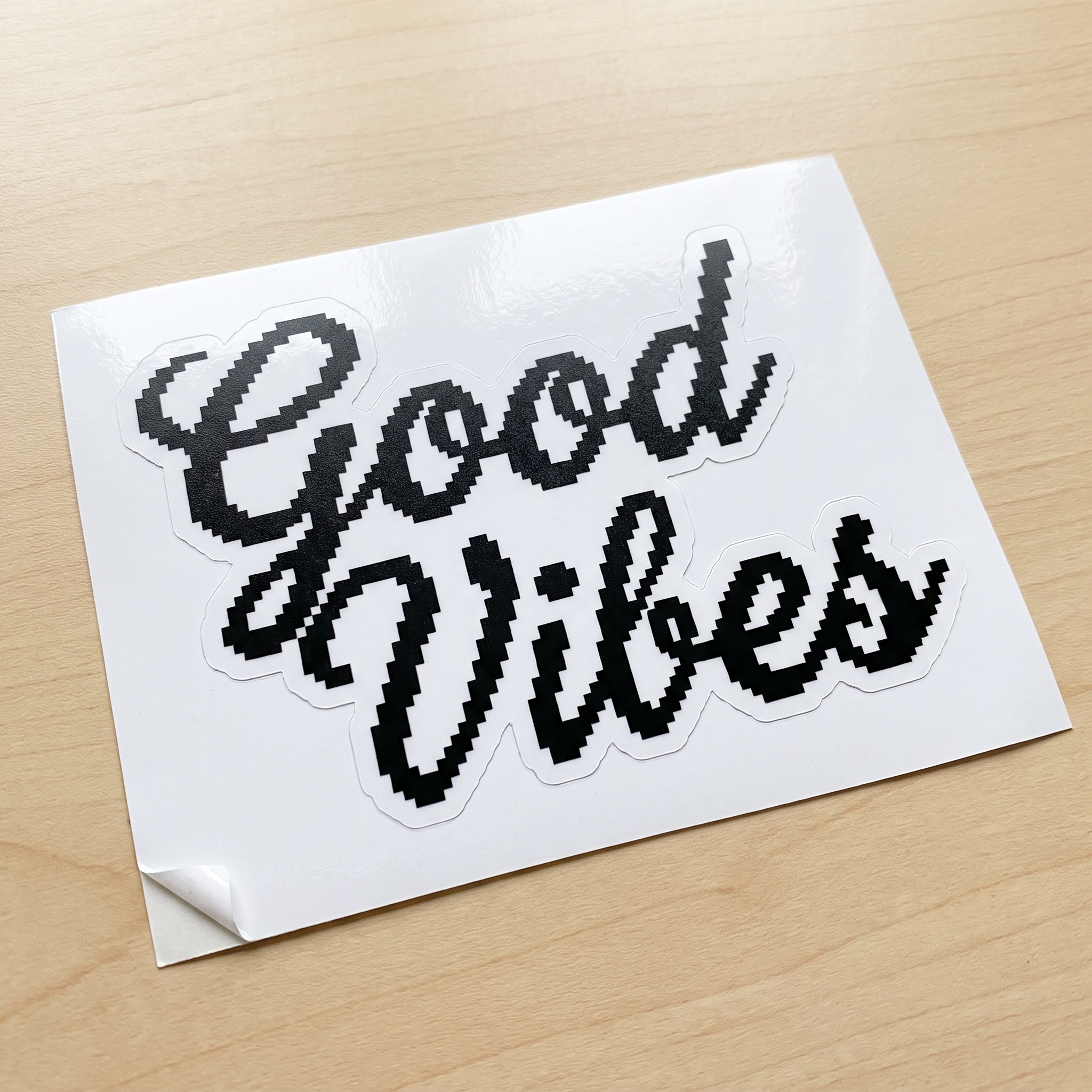 Cursive Pixel Font for Sticker