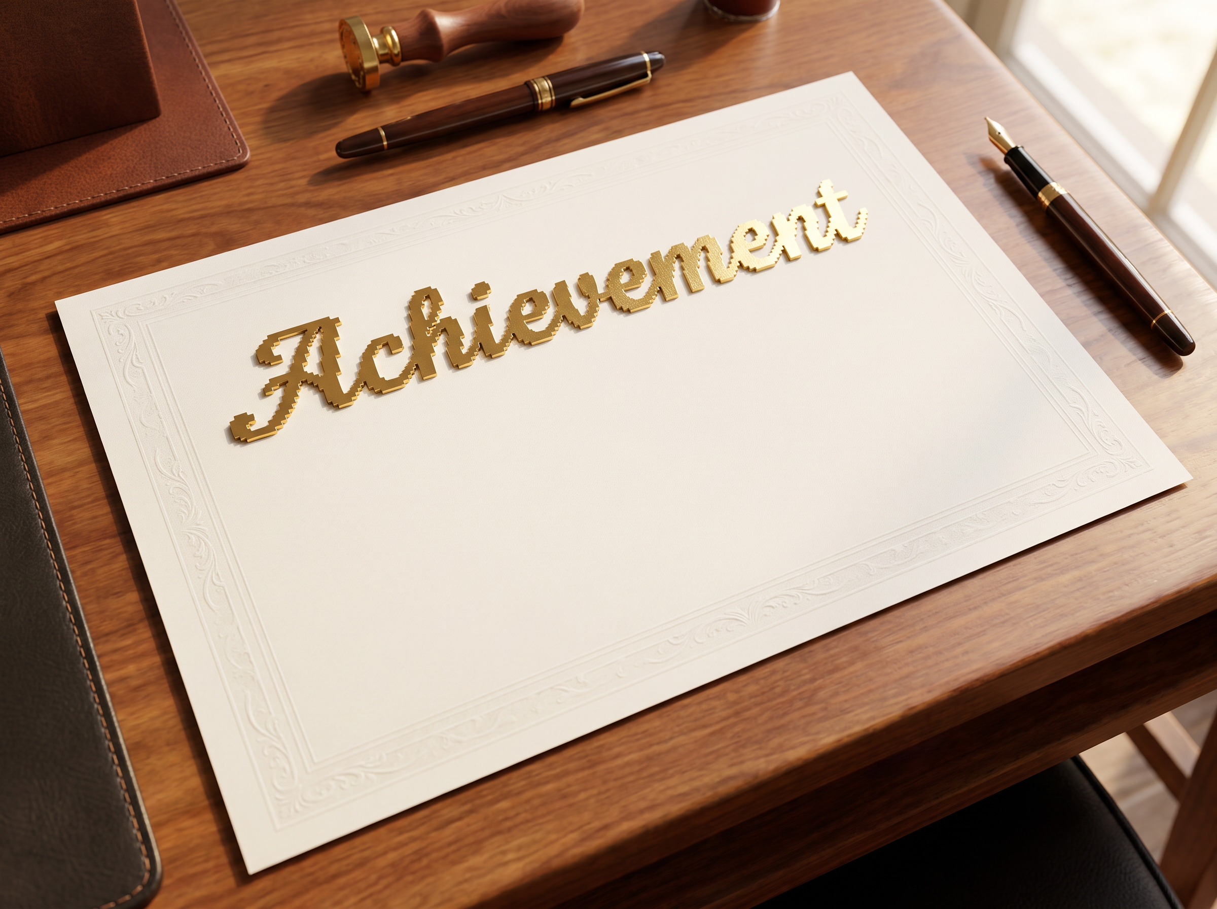 Cursive Pixel Font for Certificate