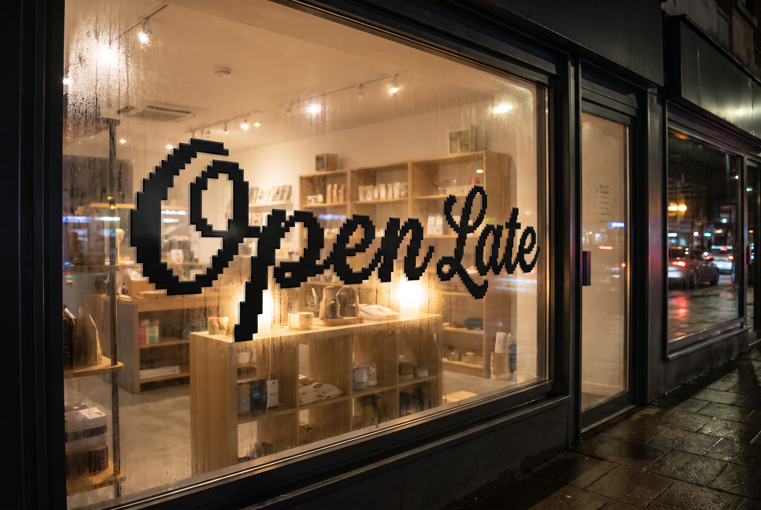 Cursive Pixel Font for Storefront