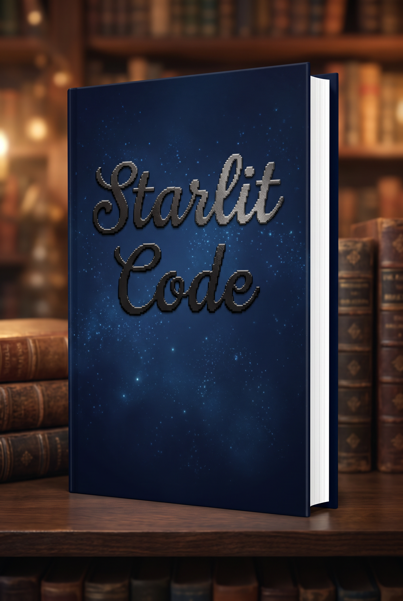 Cursive Pixel Font for Book_Cover