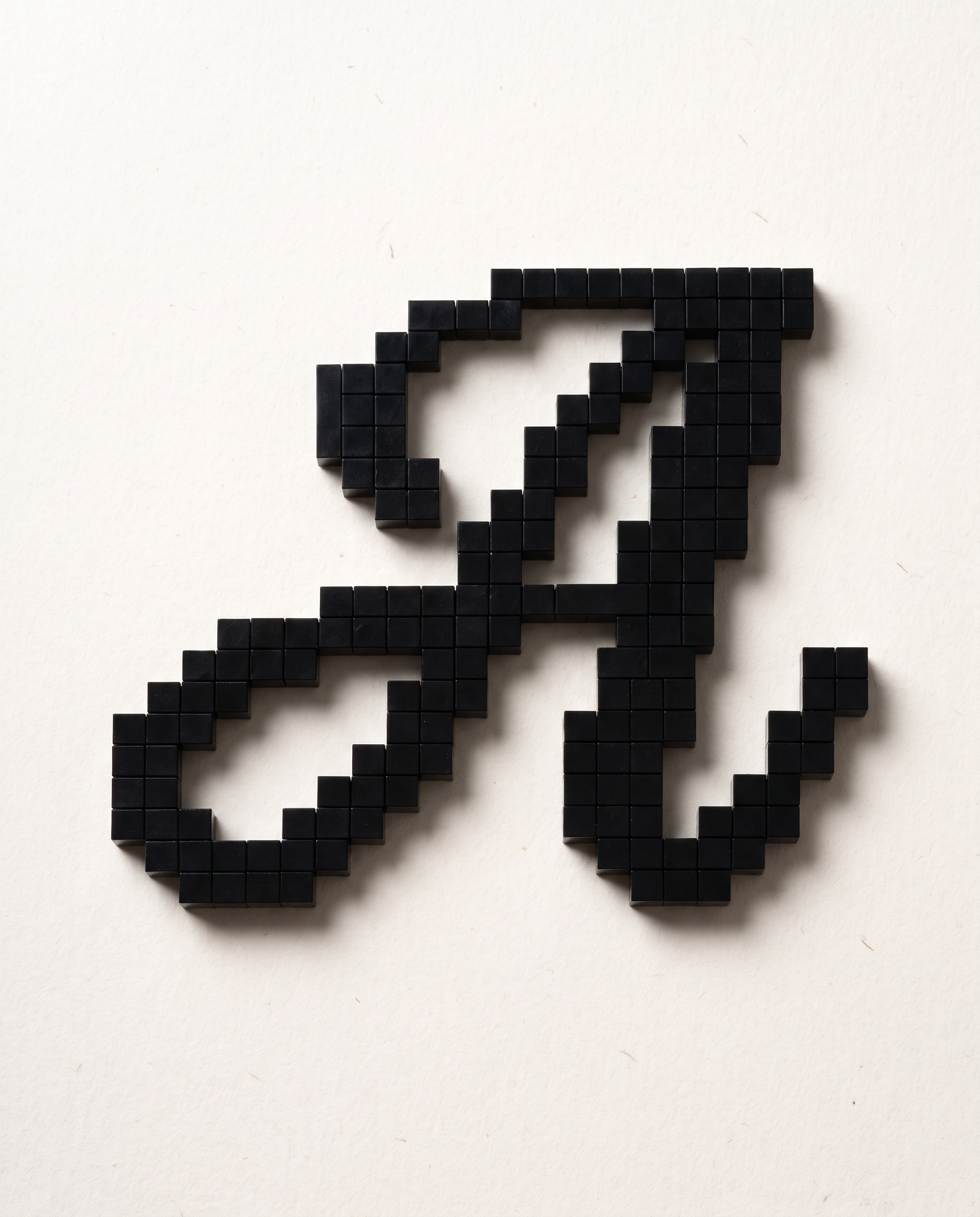 Cursive Pixel Font for Letter