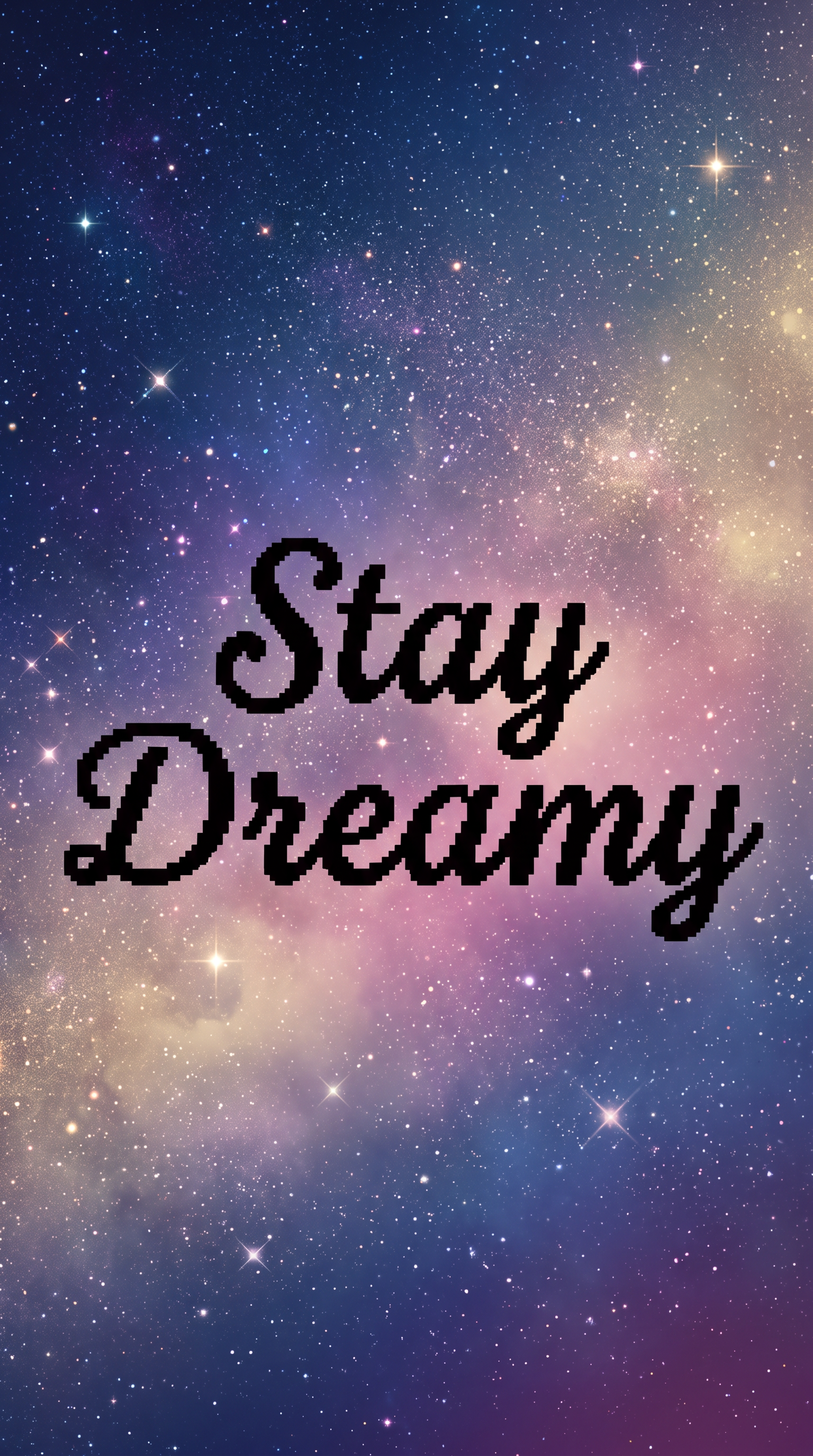 Cursive Pixel Font for Wallpaper