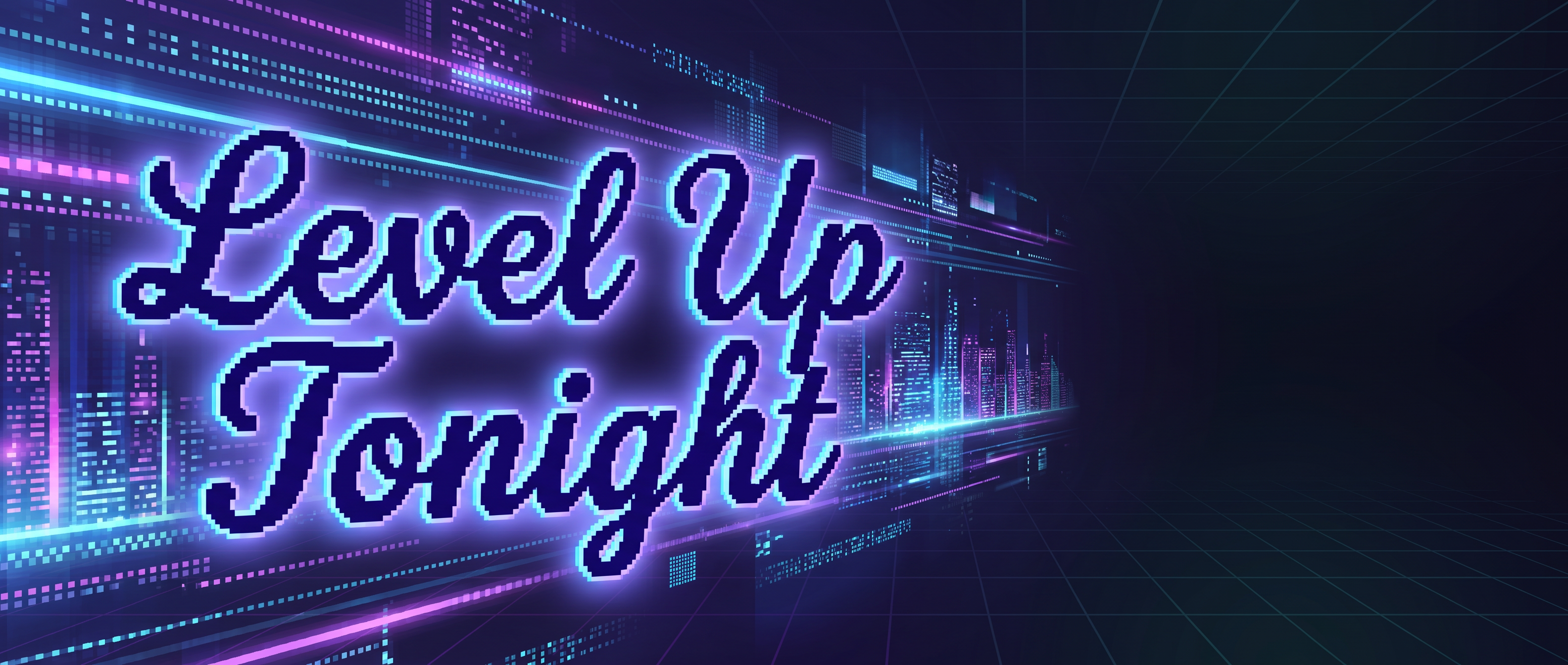 Cursive Pixel Font for Banners