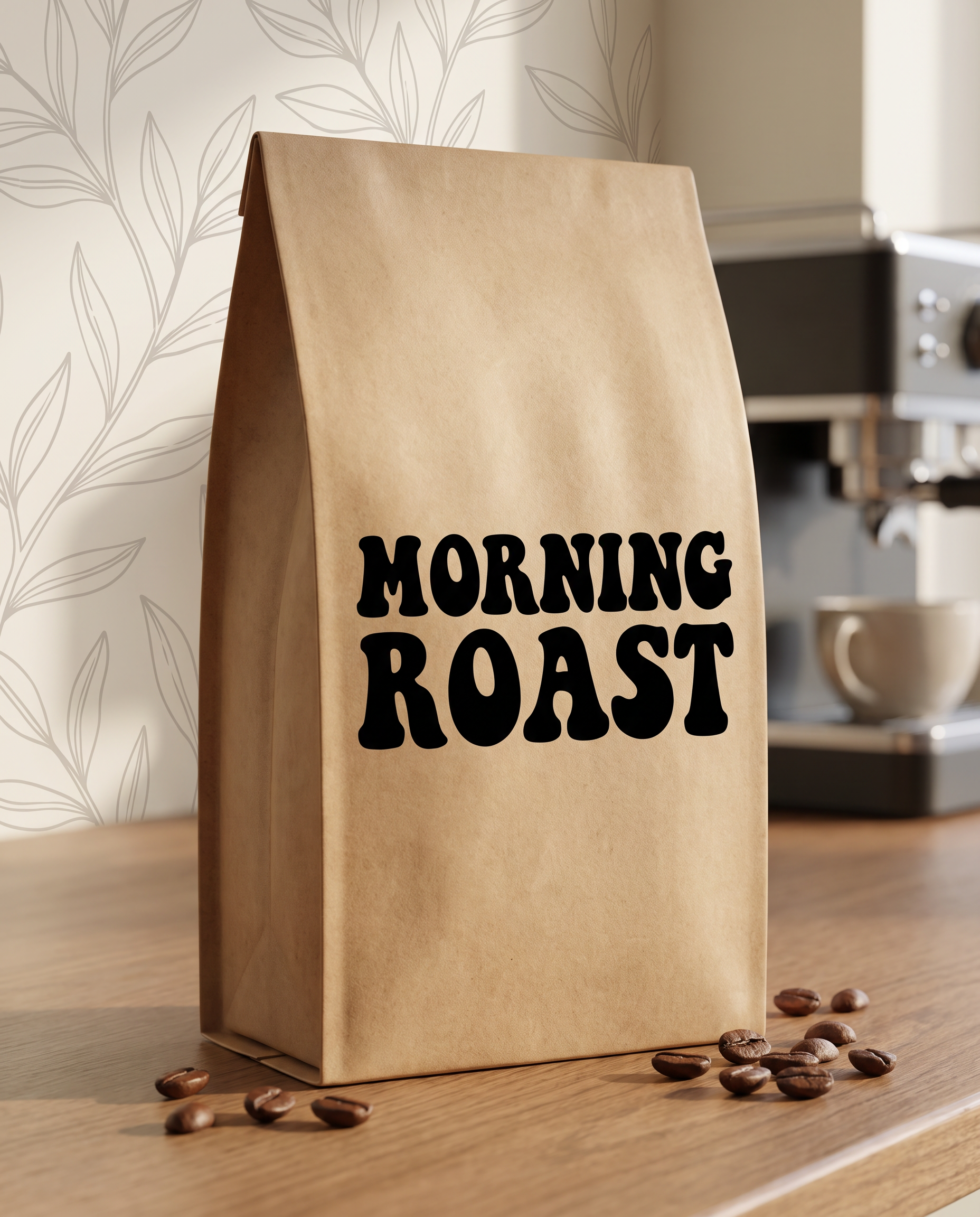 Retro Font Alphabet for Coffee Bag Packaging
