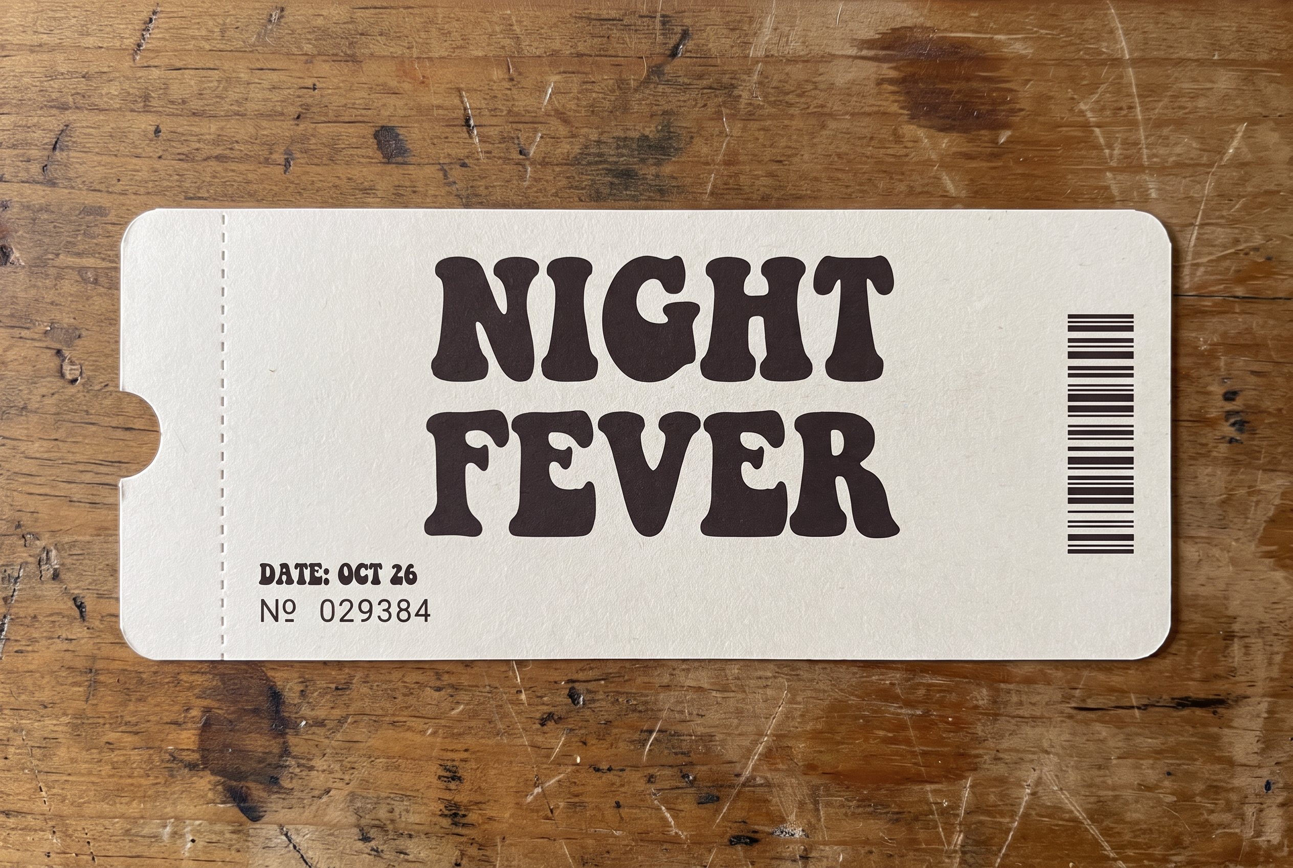 Retro Font Alphabet for Event Ticket