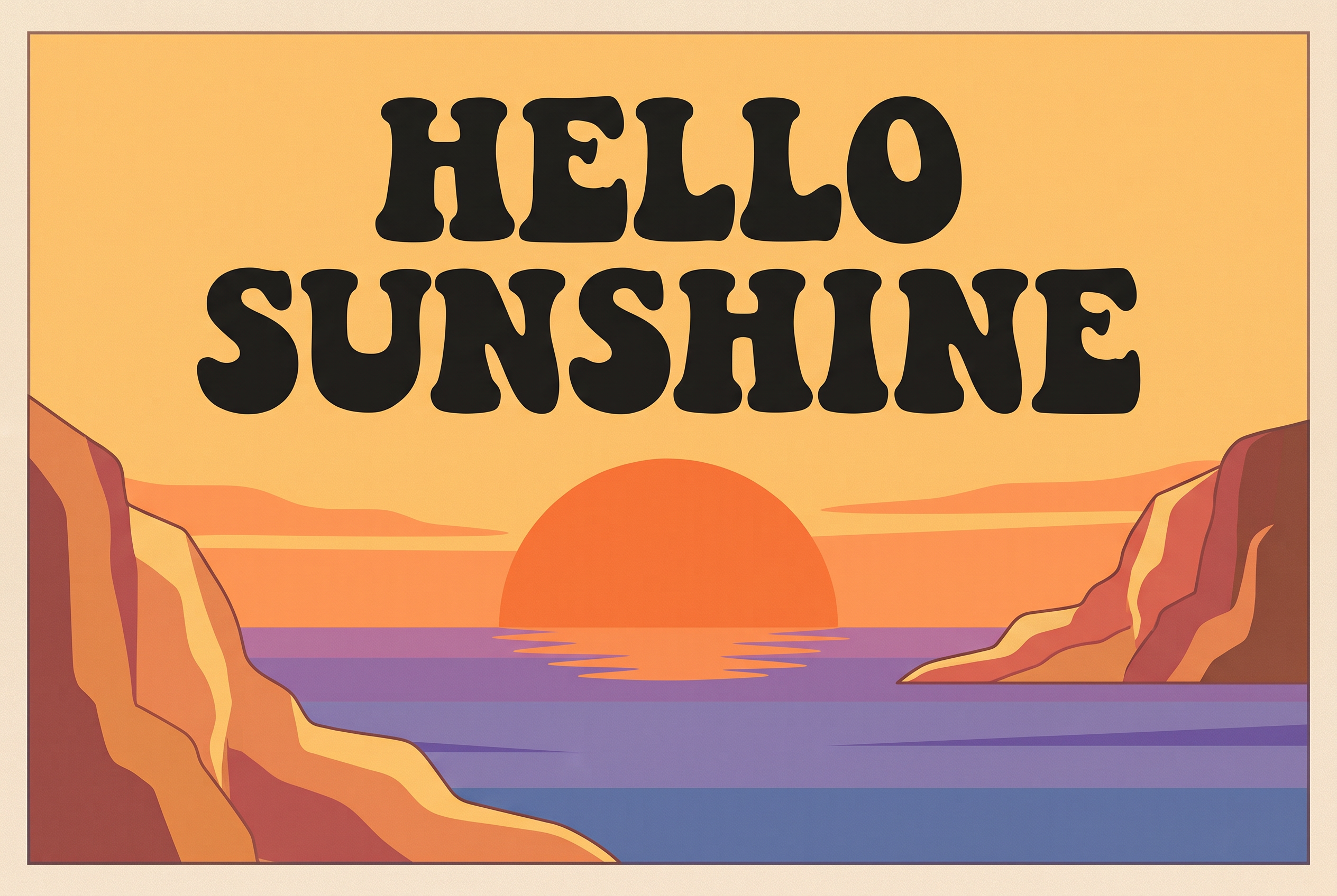 Retro Font Alphabet for Postcard
