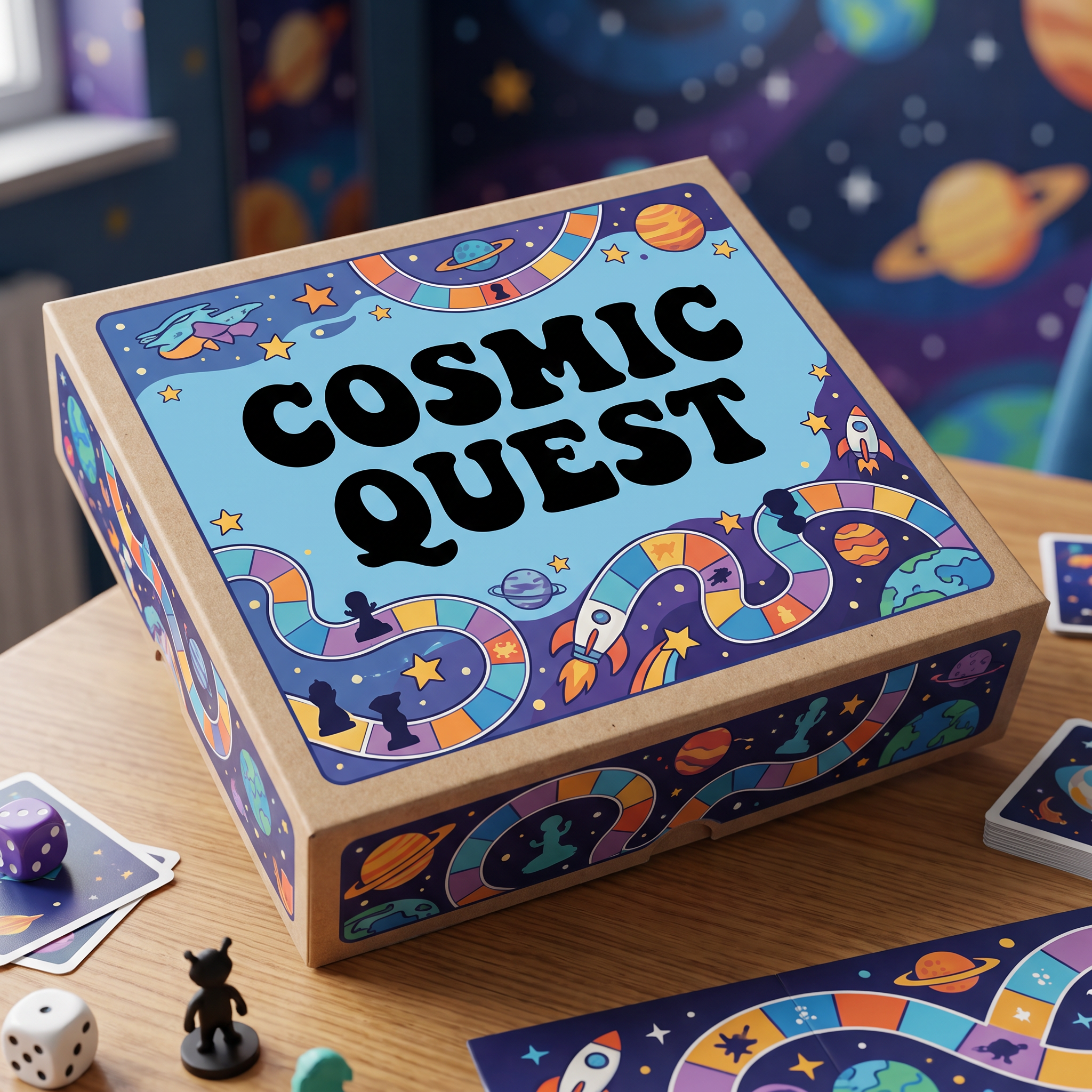 Retro Font Alphabet for Board Game Box