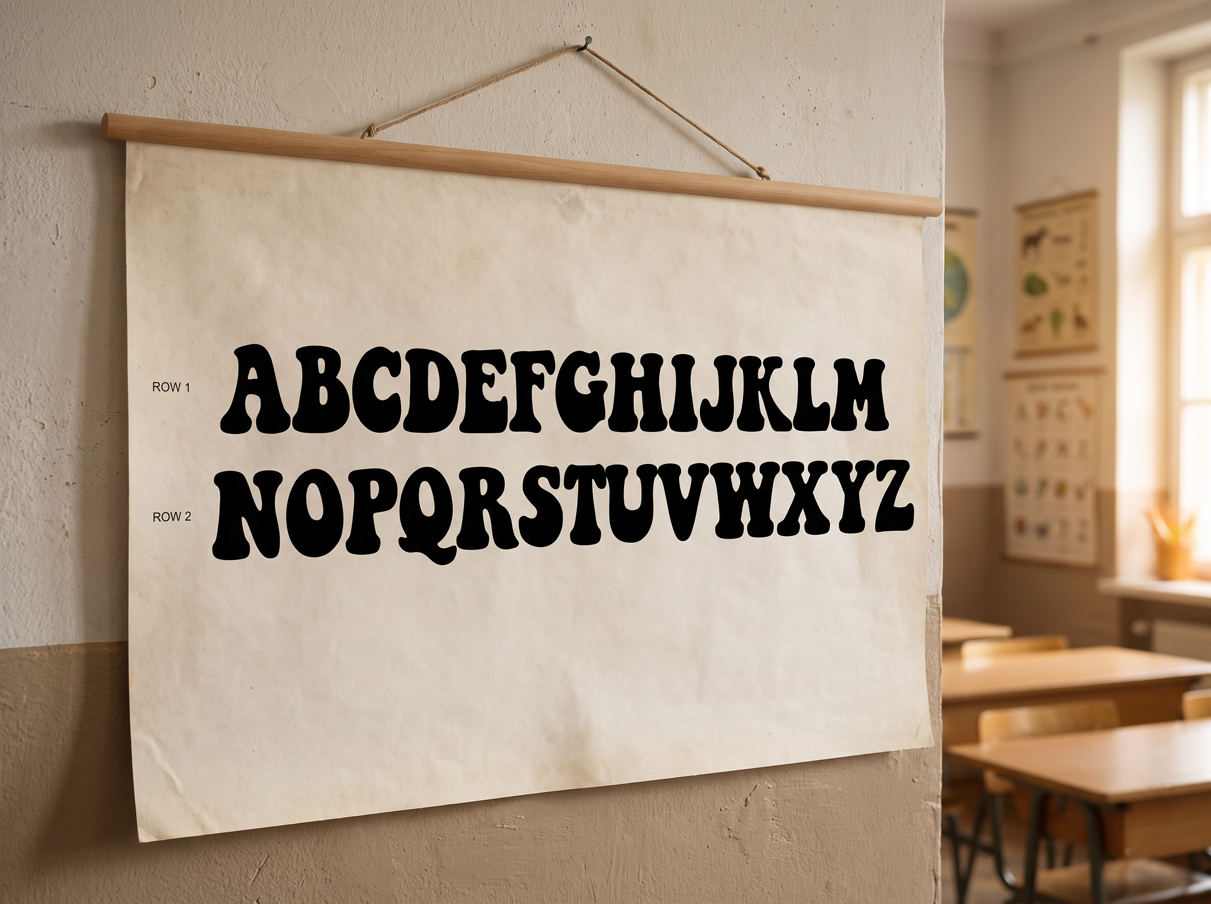 Retro Font Alphabet for Alphabet