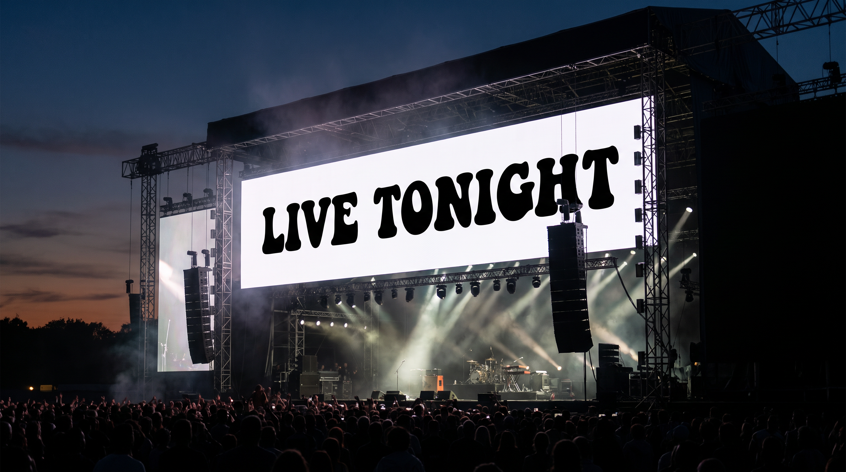 Retro Font Alphabet for Festival Stage Screen