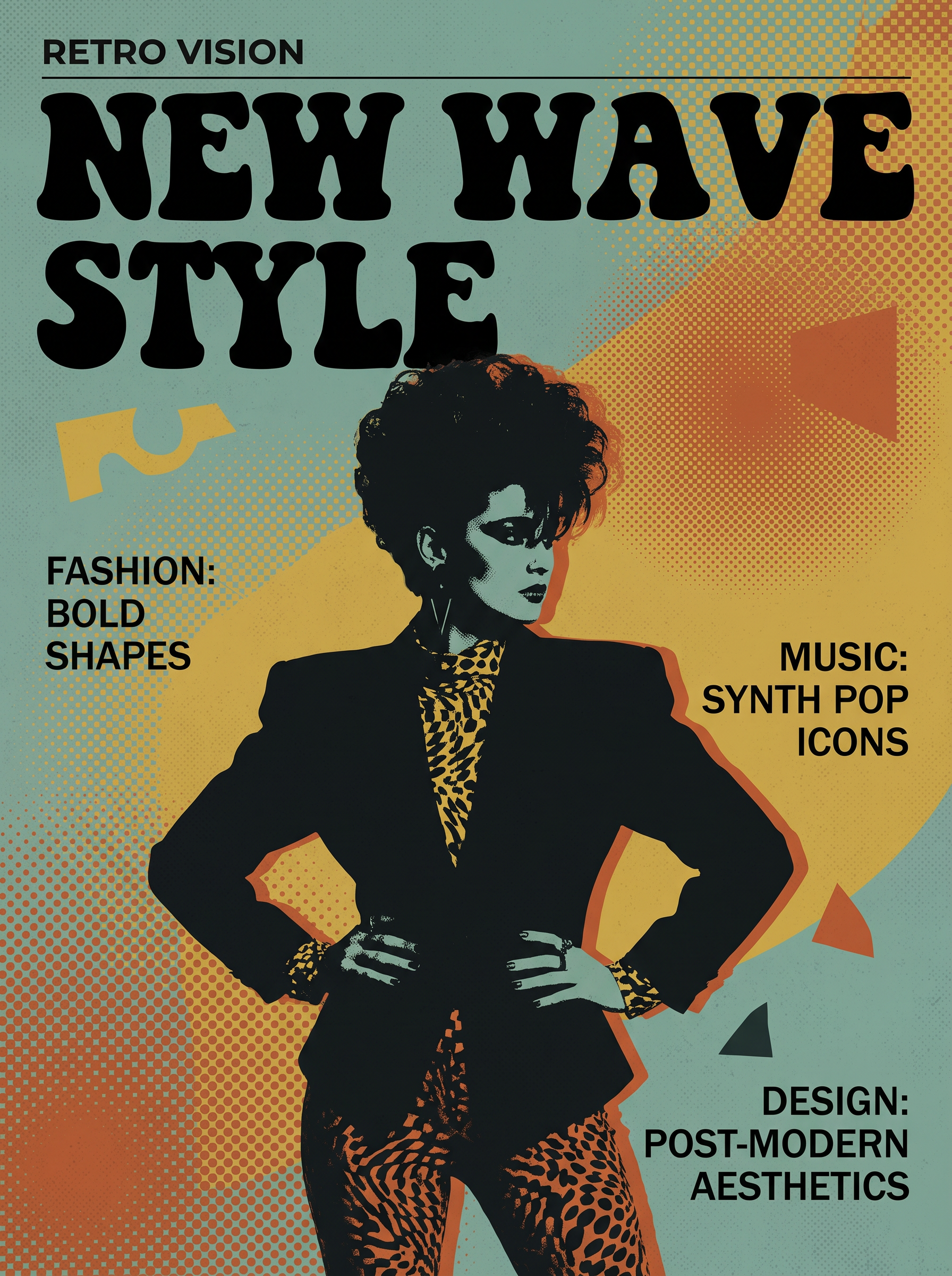 Retro Font Alphabet for Magazine Cover