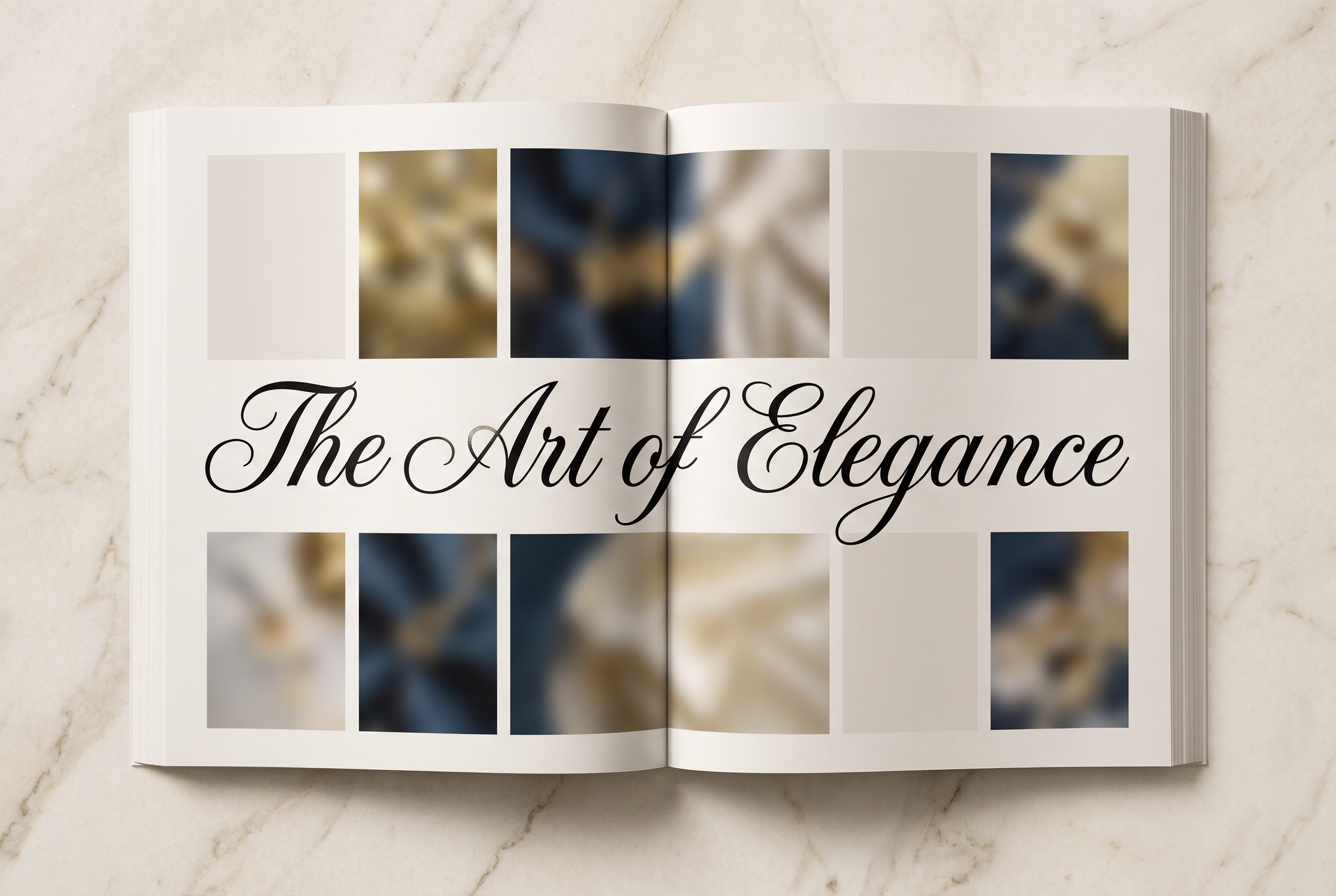 Calligraphy Alphabet Font for Editorial Spread