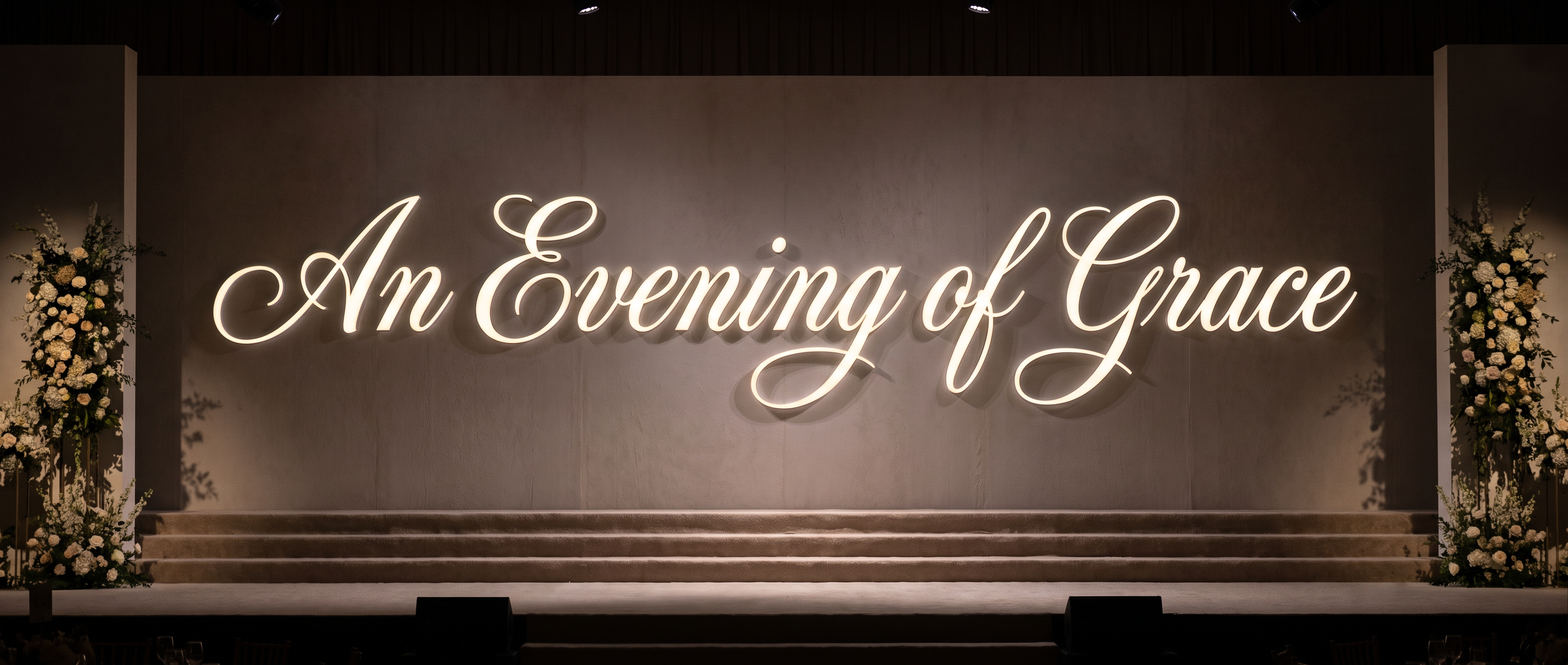 Calligraphy Alphabet Font for Stage Backdrop