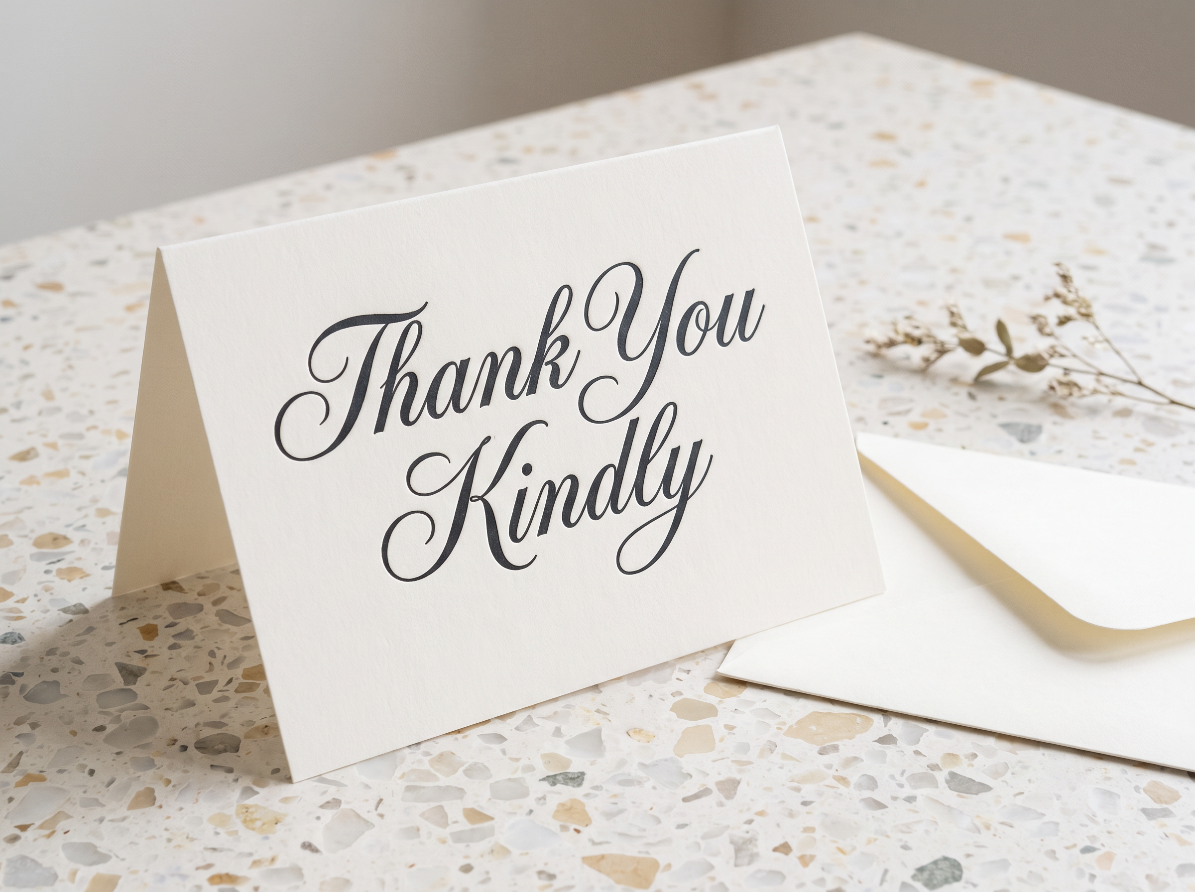 Calligraphy Alphabet Font for Thank You Card