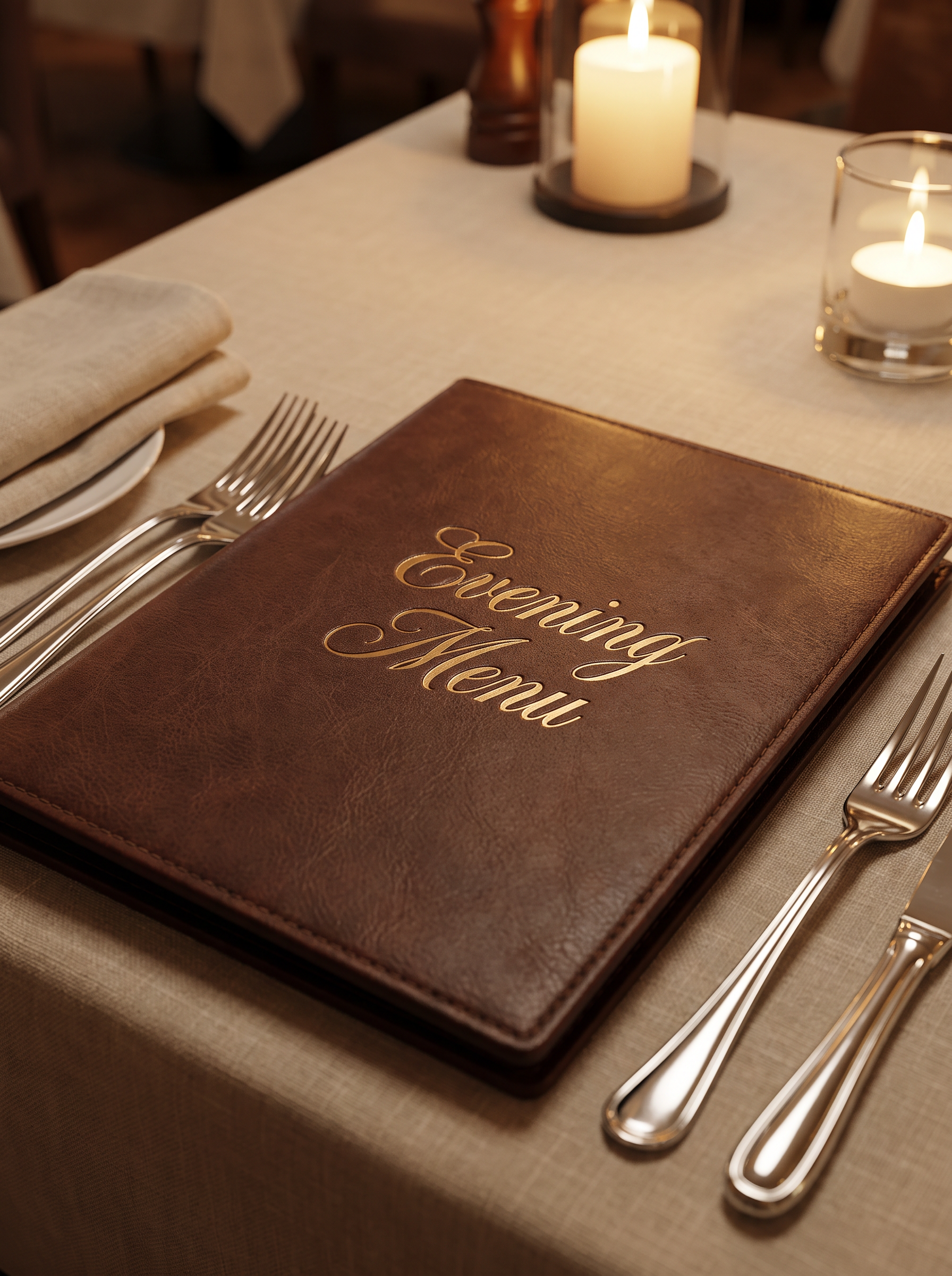 Calligraphy Alphabet Font for Menu Cover