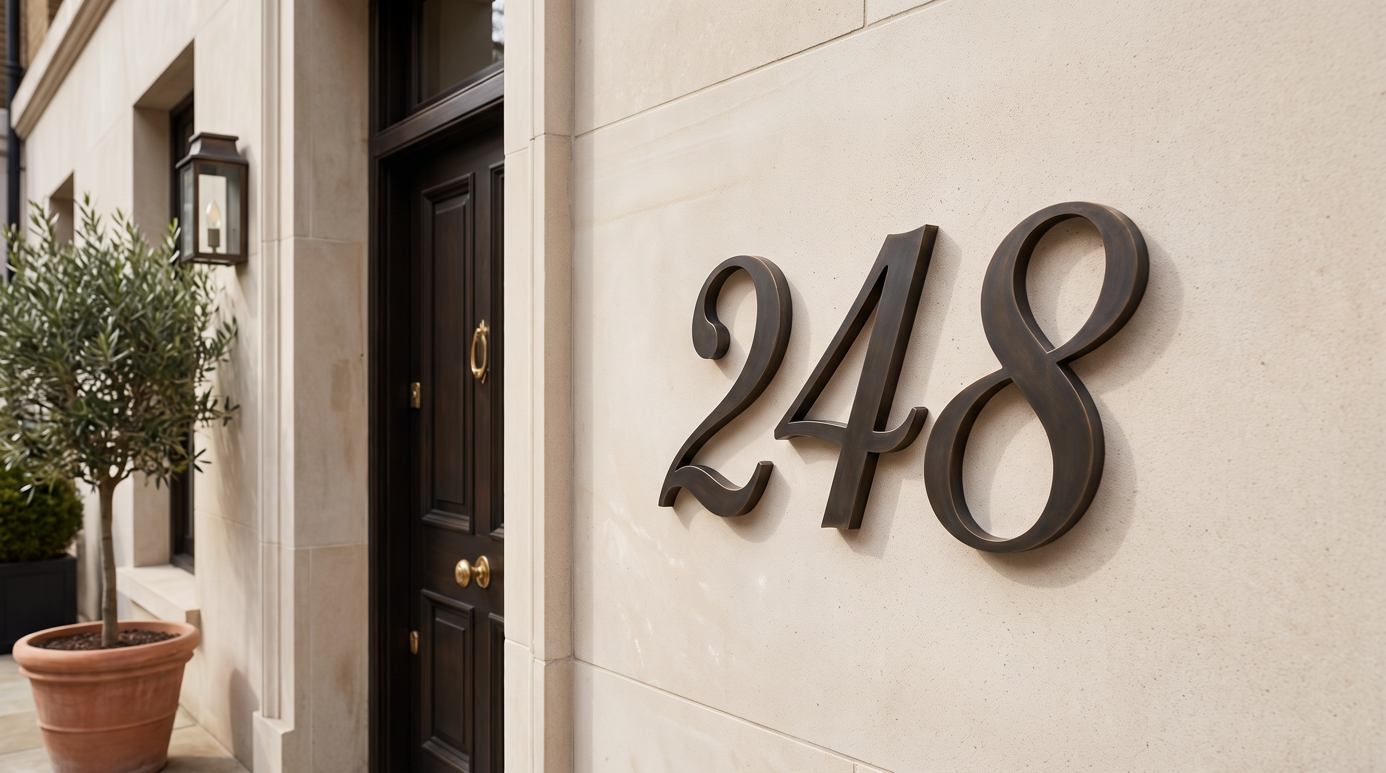 Cursive Numbers Font for Signage