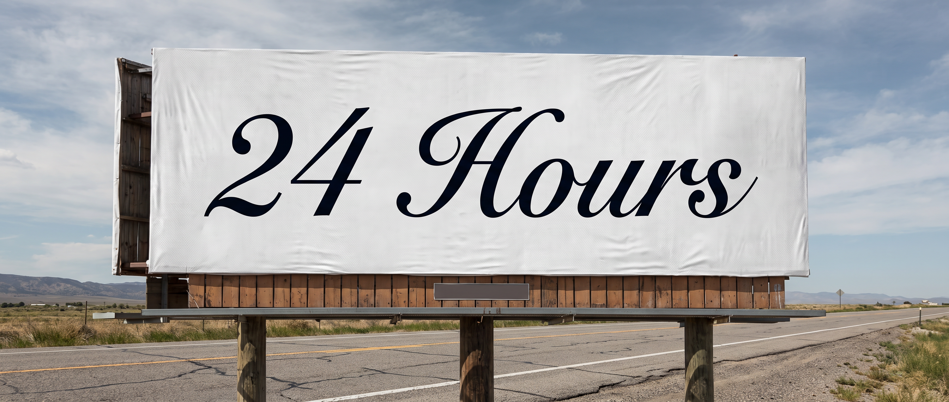 Cursive Numbers Font for Billboard