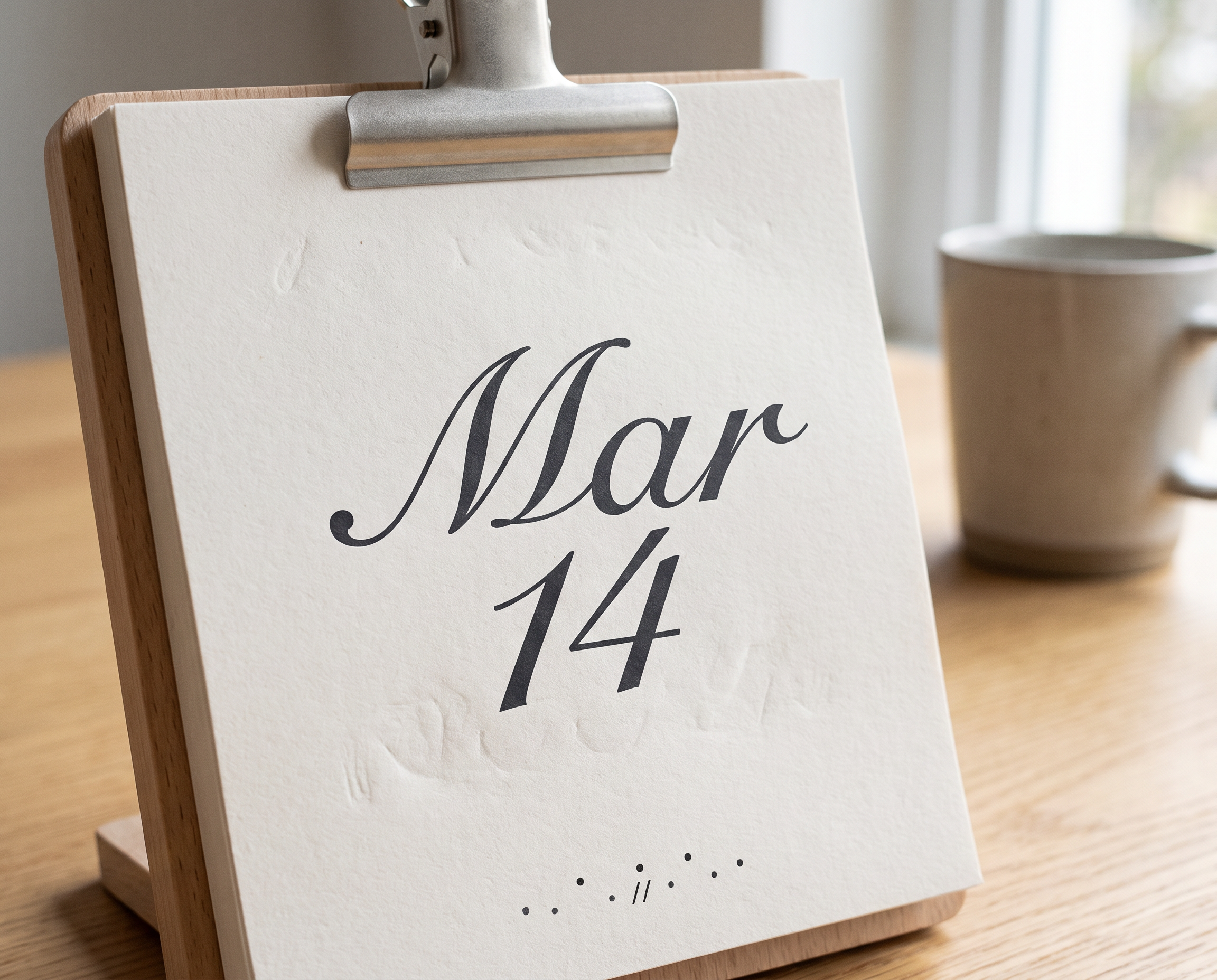 Cursive Numbers Font for Calendar