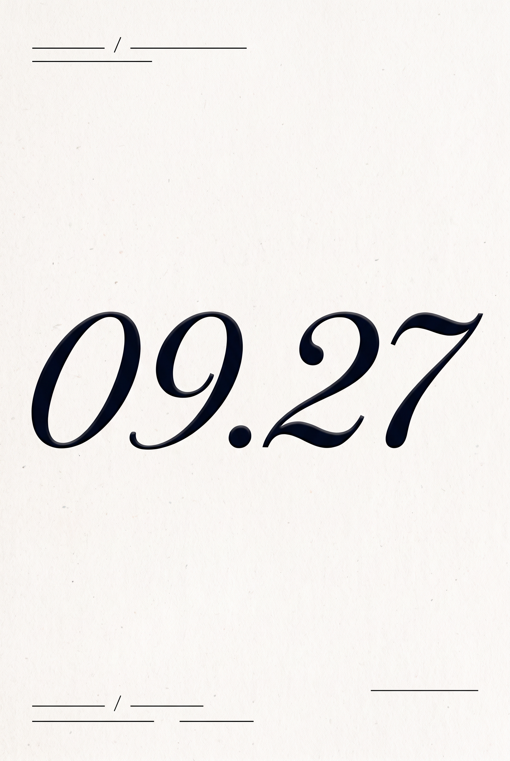 Cursive Numbers Font for Posters