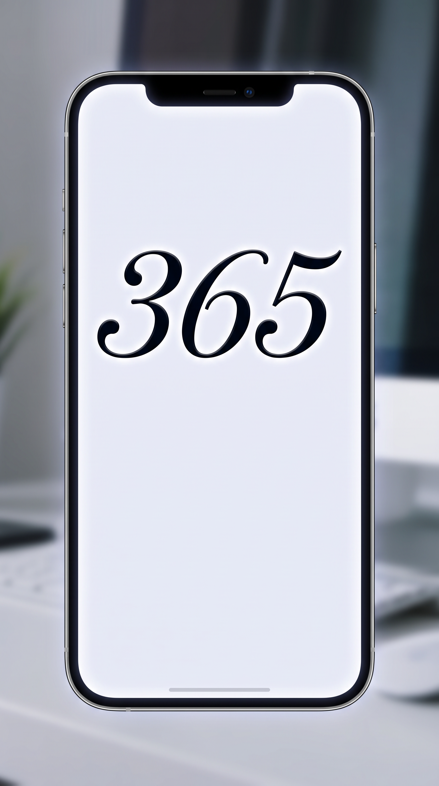 Cursive Numbers Font for App Splash Screen