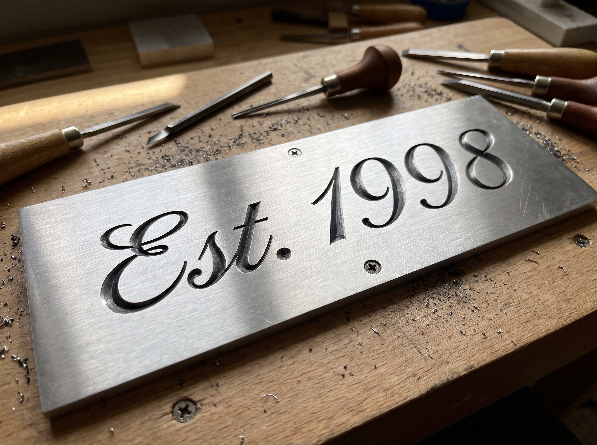 Cursive Numbers Font for Engraving