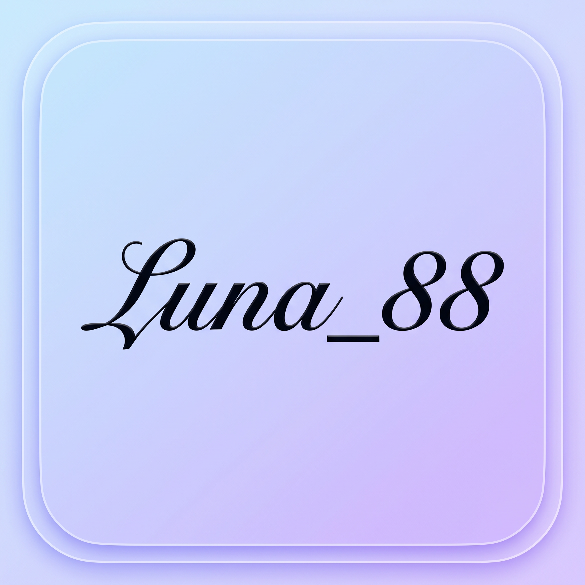 Cursive Numbers Font for Username
