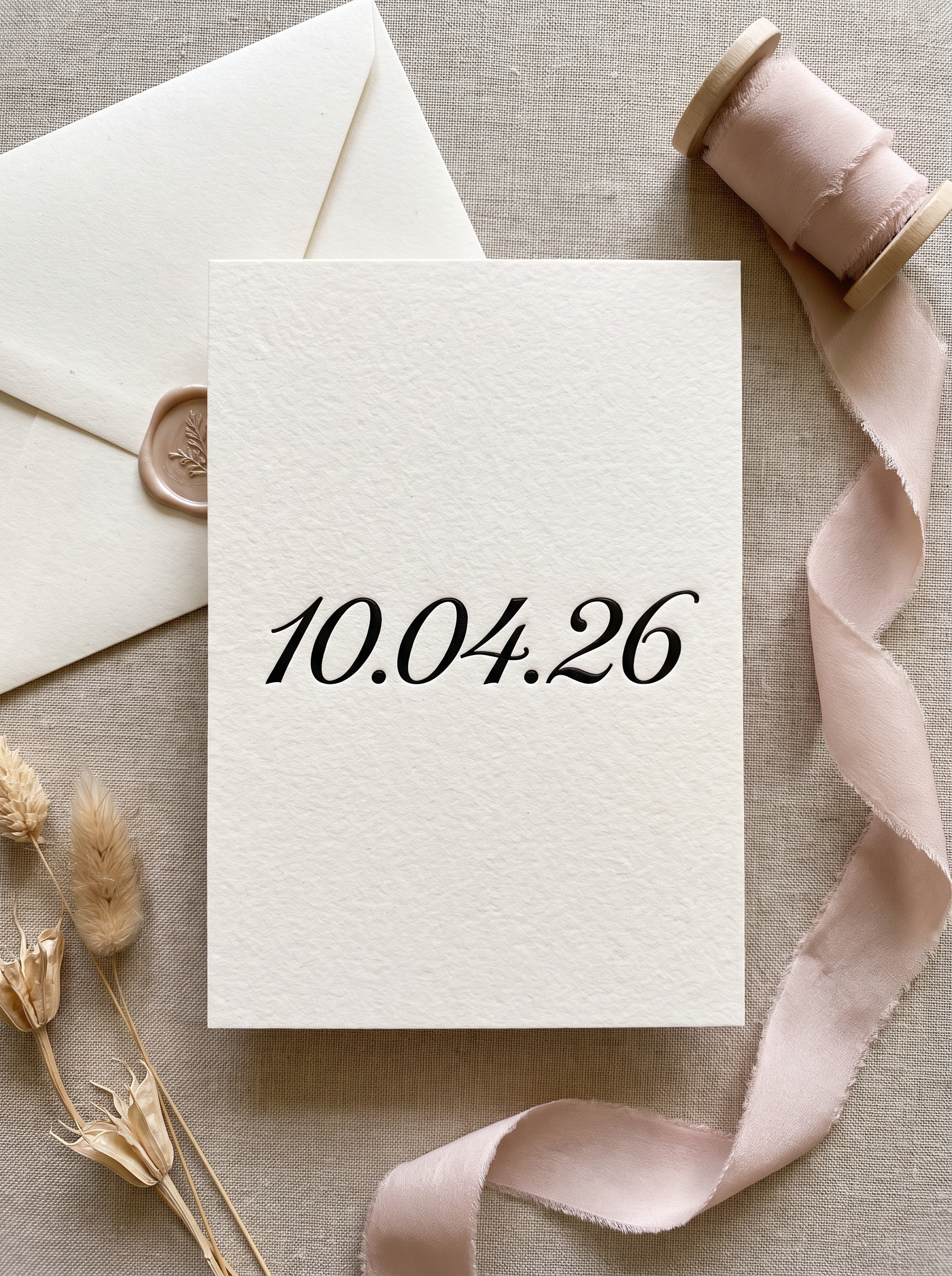 Cursive Numbers Font for Wedding Invitation