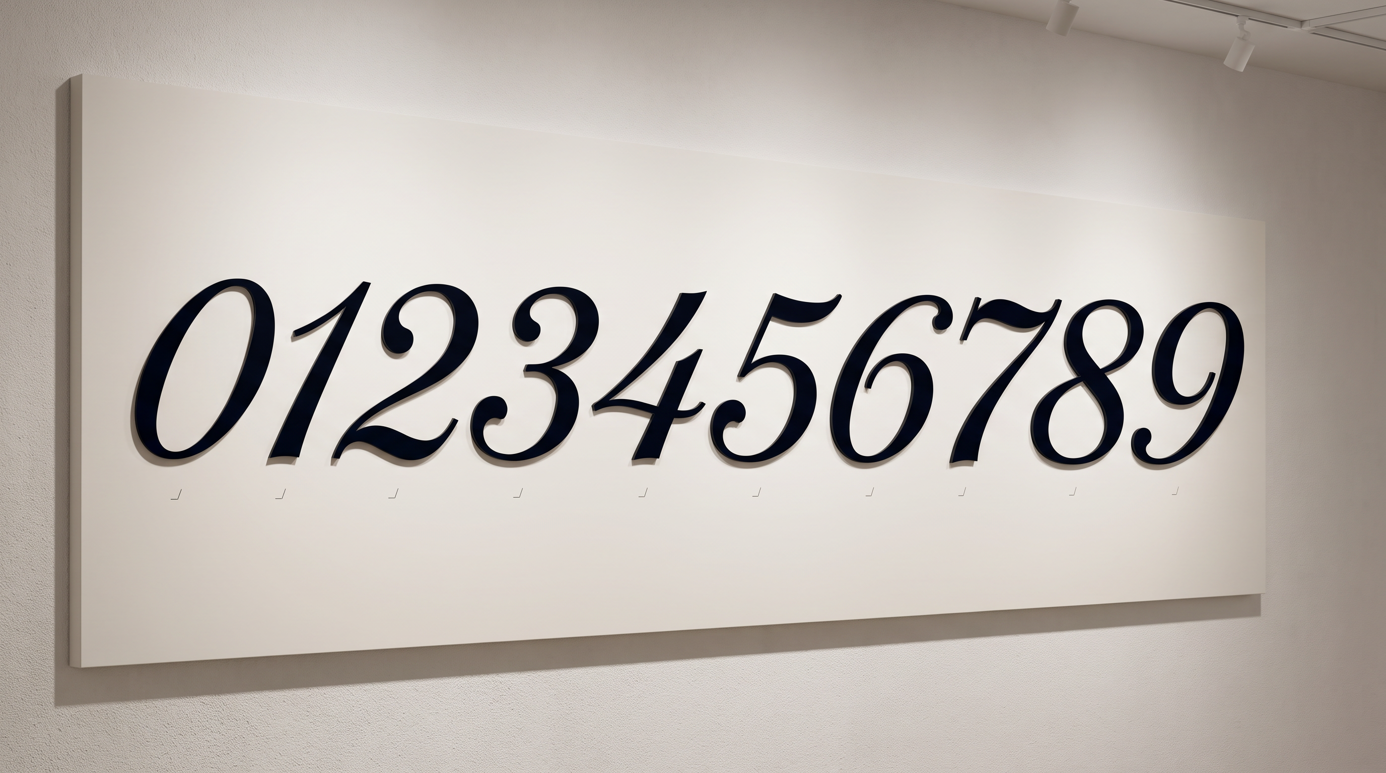 Cursive Numbers Font for Alphabet
