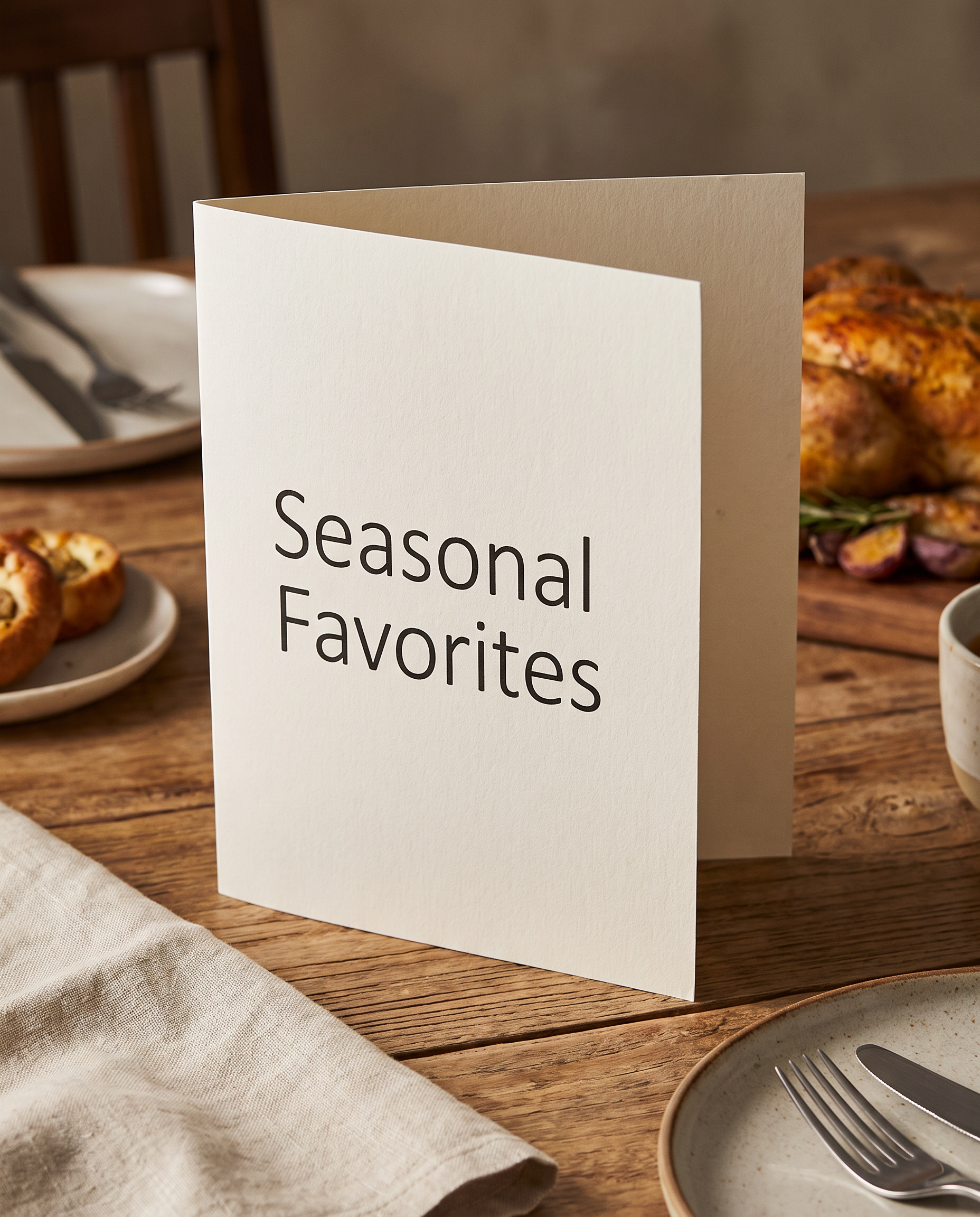 Calibri Light Font for Restaurant Menu Insert