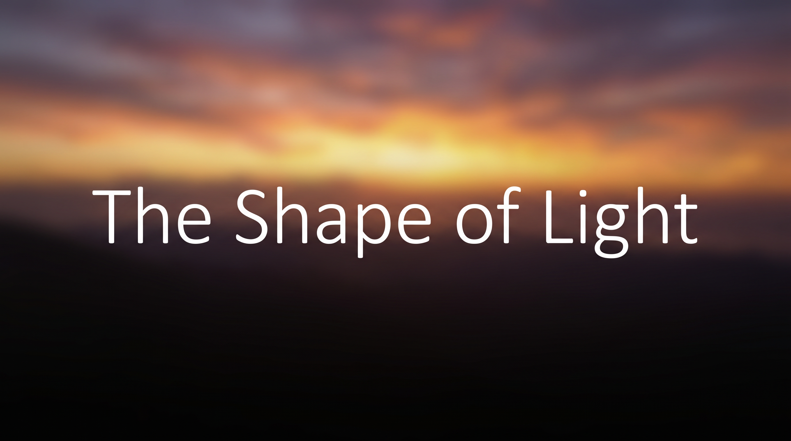 Calibri Light Font for Video Title Slate
