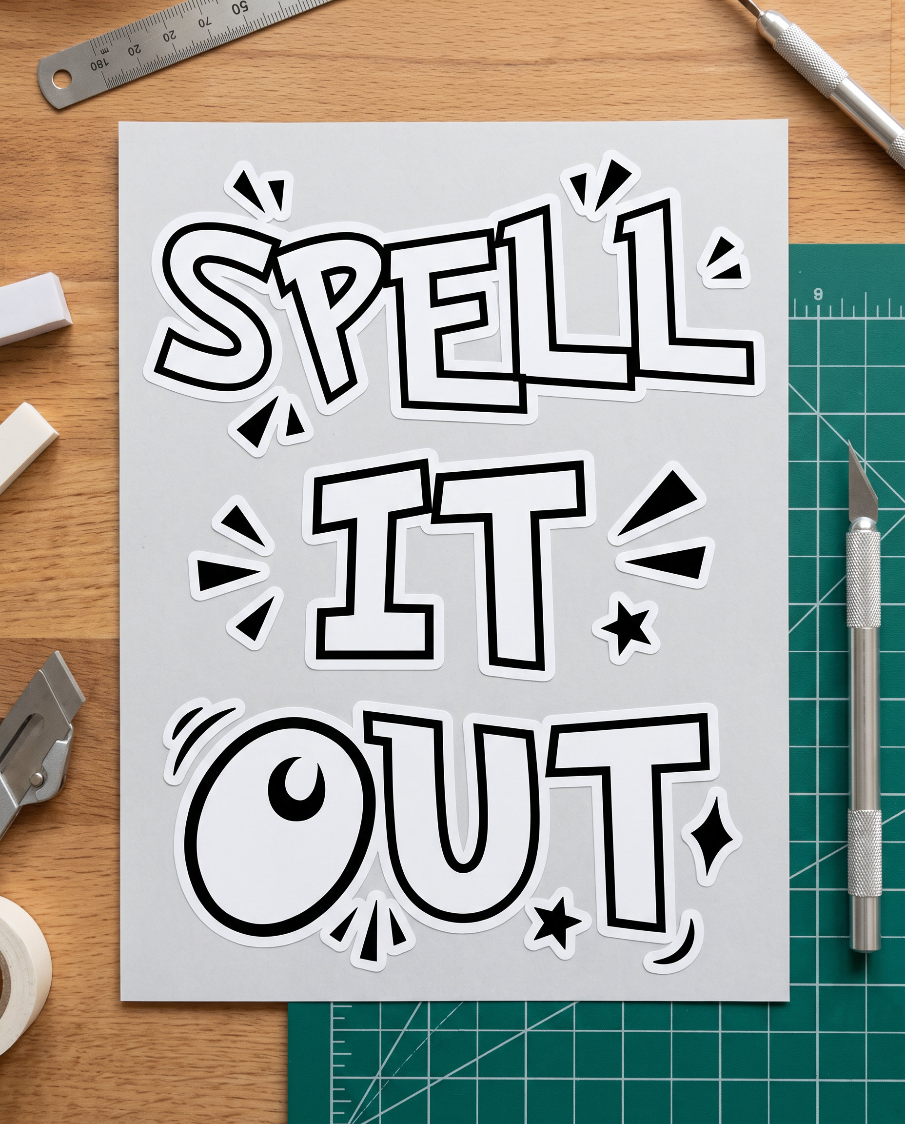 Pokemon Font Alphabet for Sticker Sheet