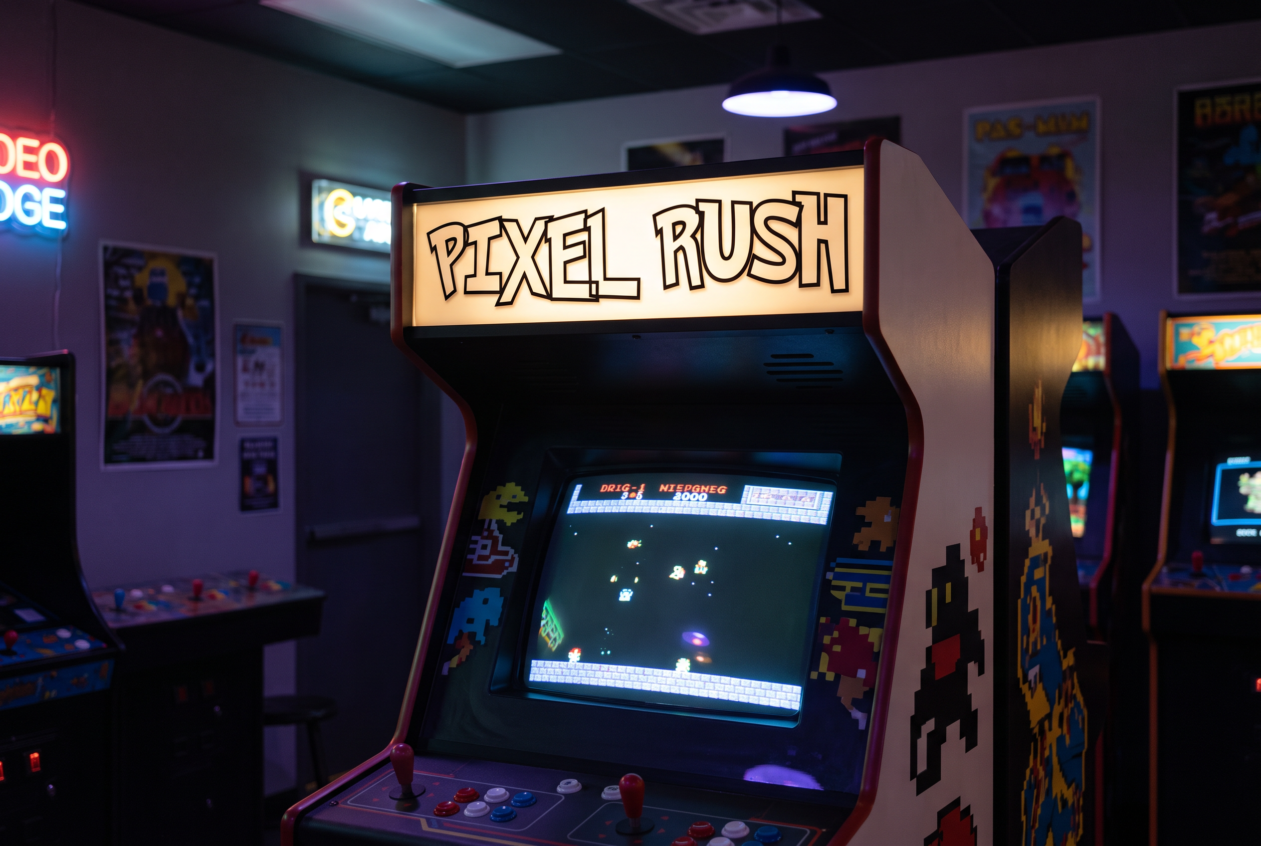 Pokemon Font Alphabet for Arcade Cabinet Marquee