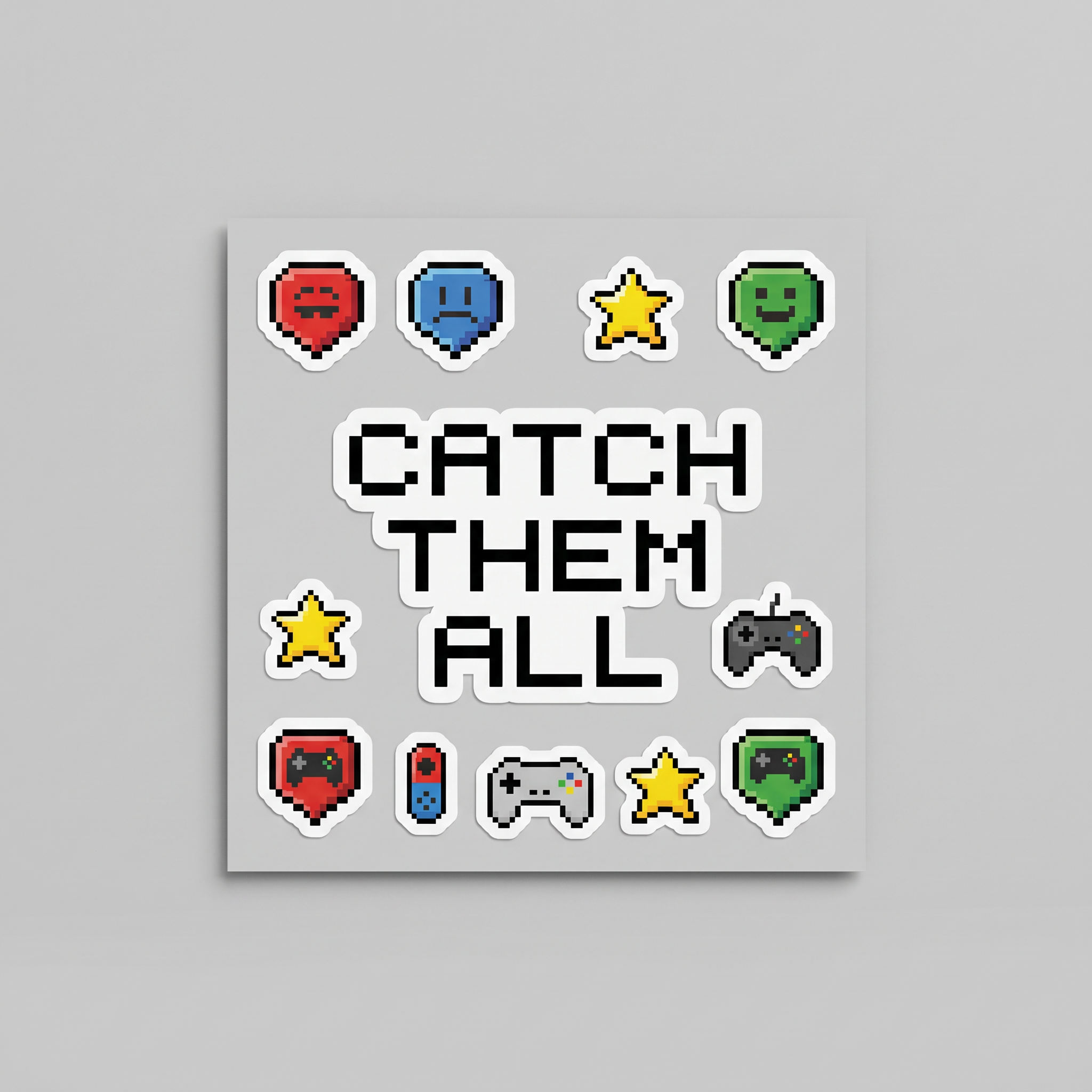 Pokemon Pixel Font for Sticker Sheet