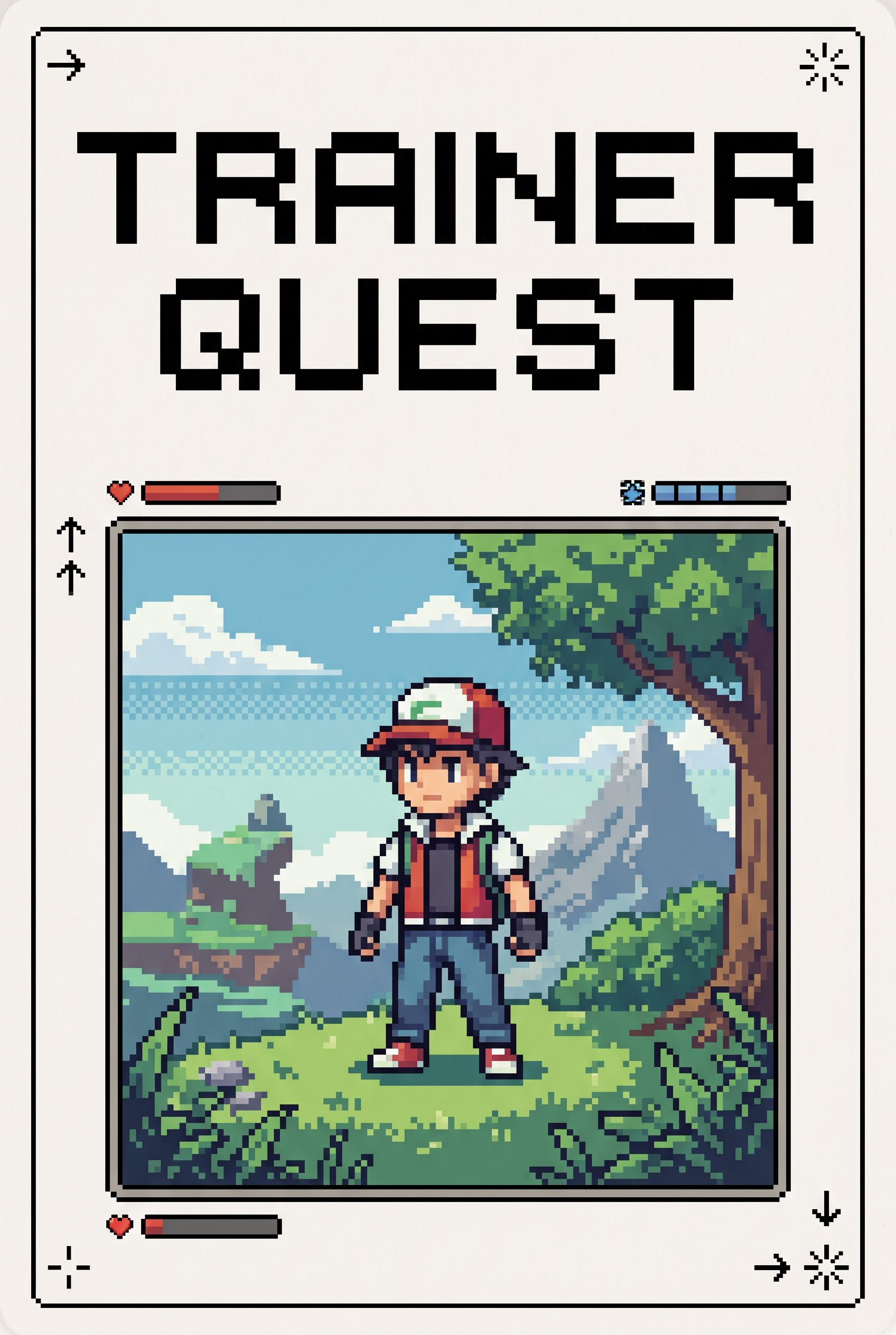 Pokemon Pixel Font for Trading Card