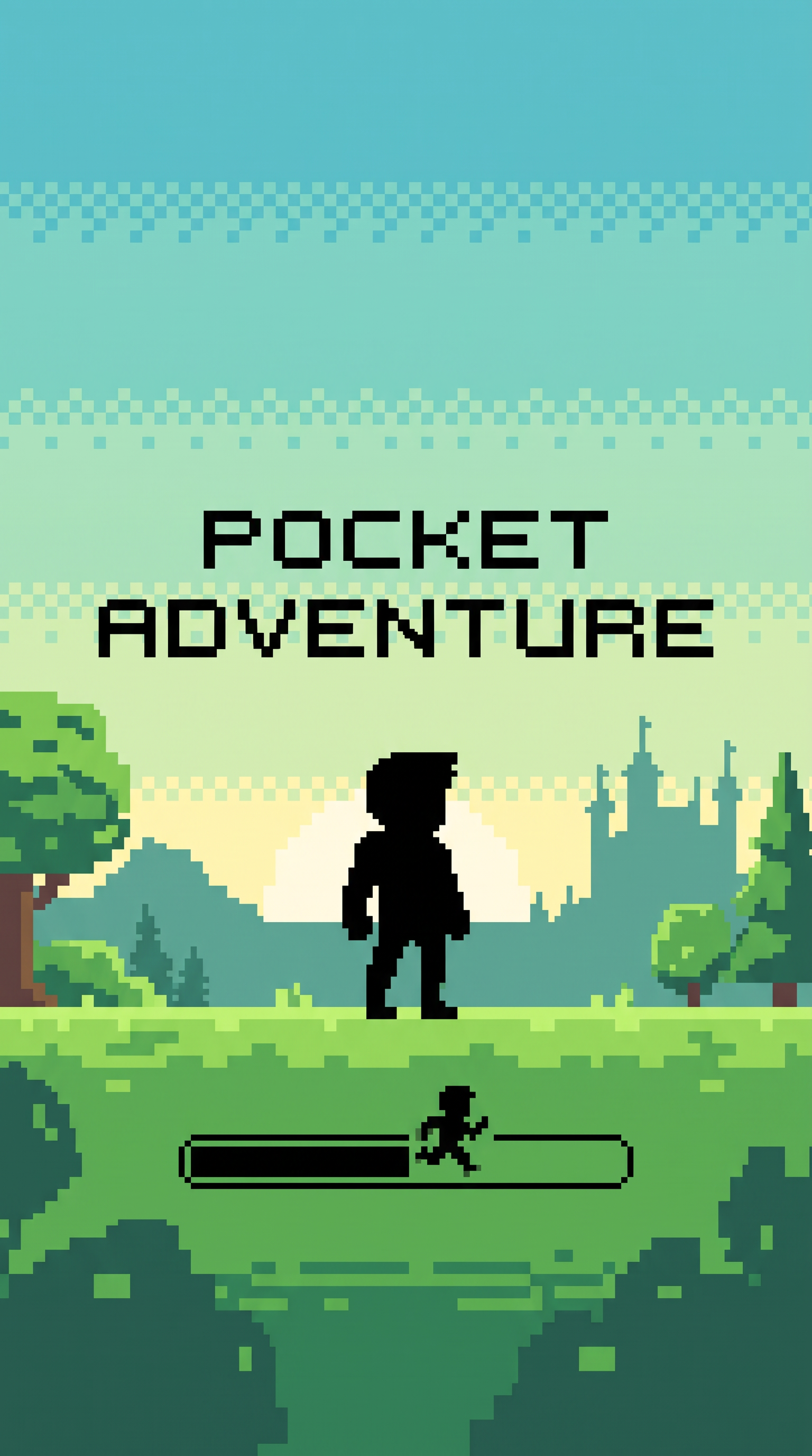 Pokemon Pixel Font for Mobile Game Splash Screen