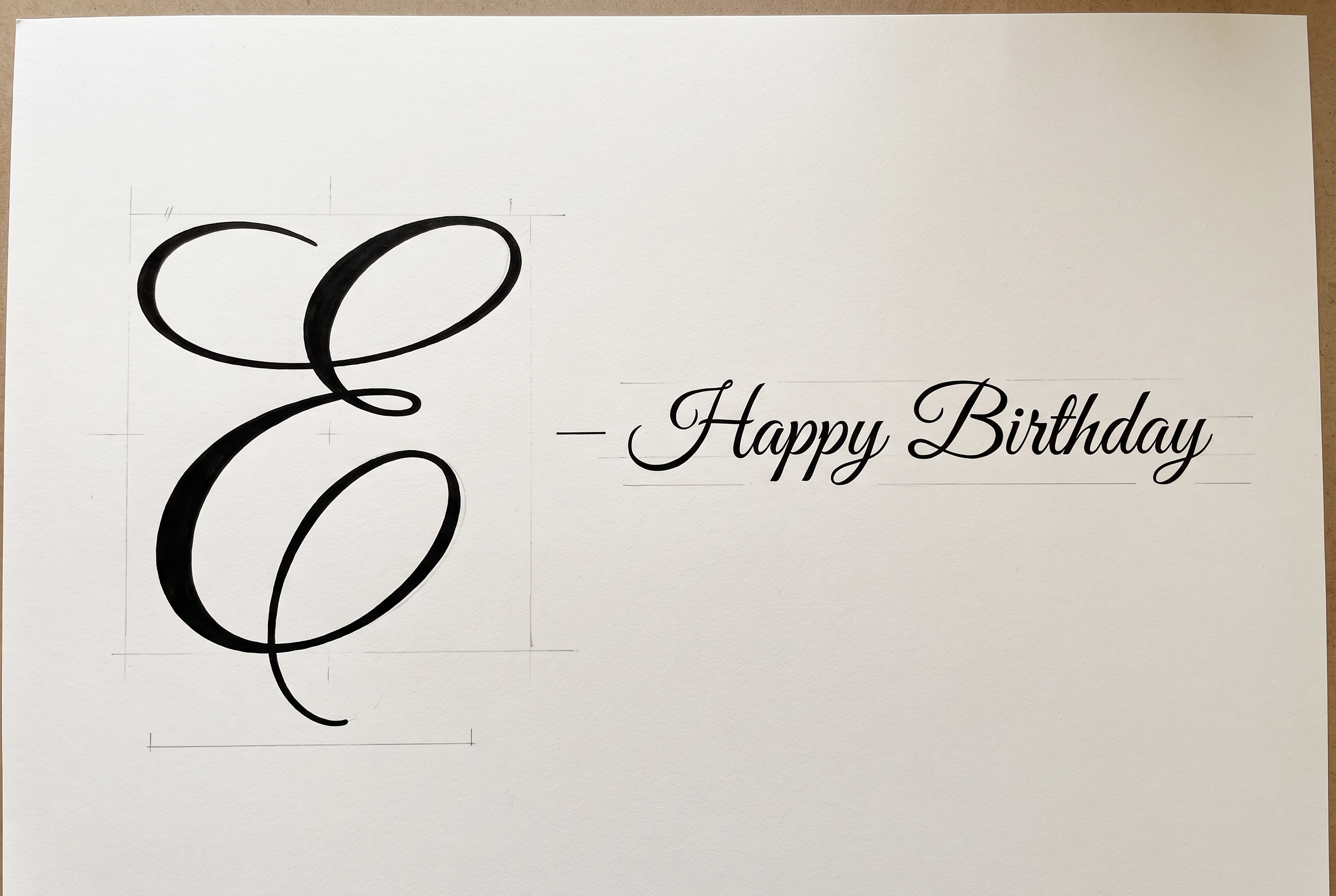 Happy Birthday Calligraphy Font for Letter