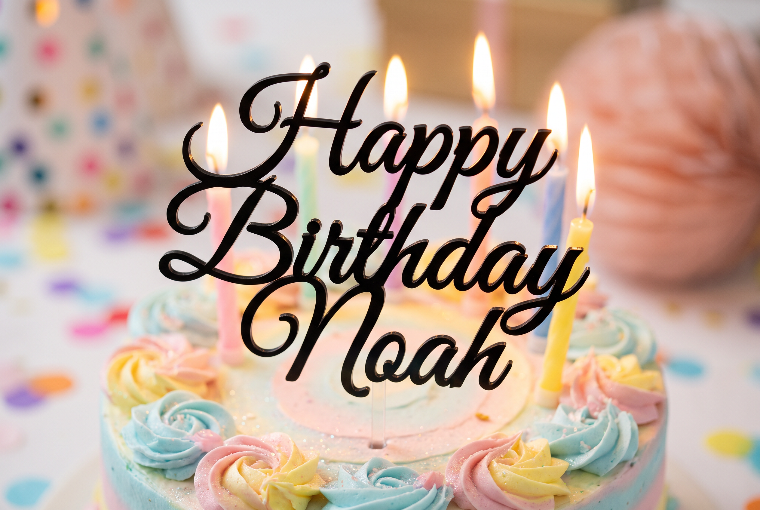 Happy Birthday Calligraphy Font for Cake Topper