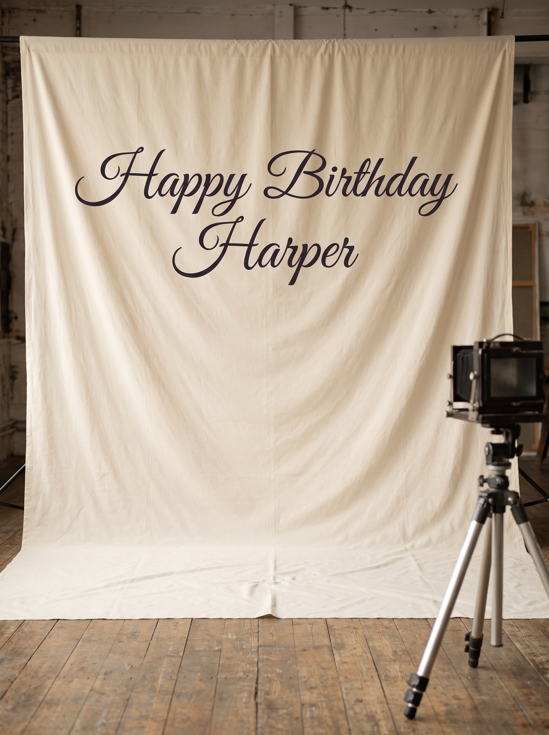 Happy Birthday Calligraphy Font for Photo Booth Backdrop