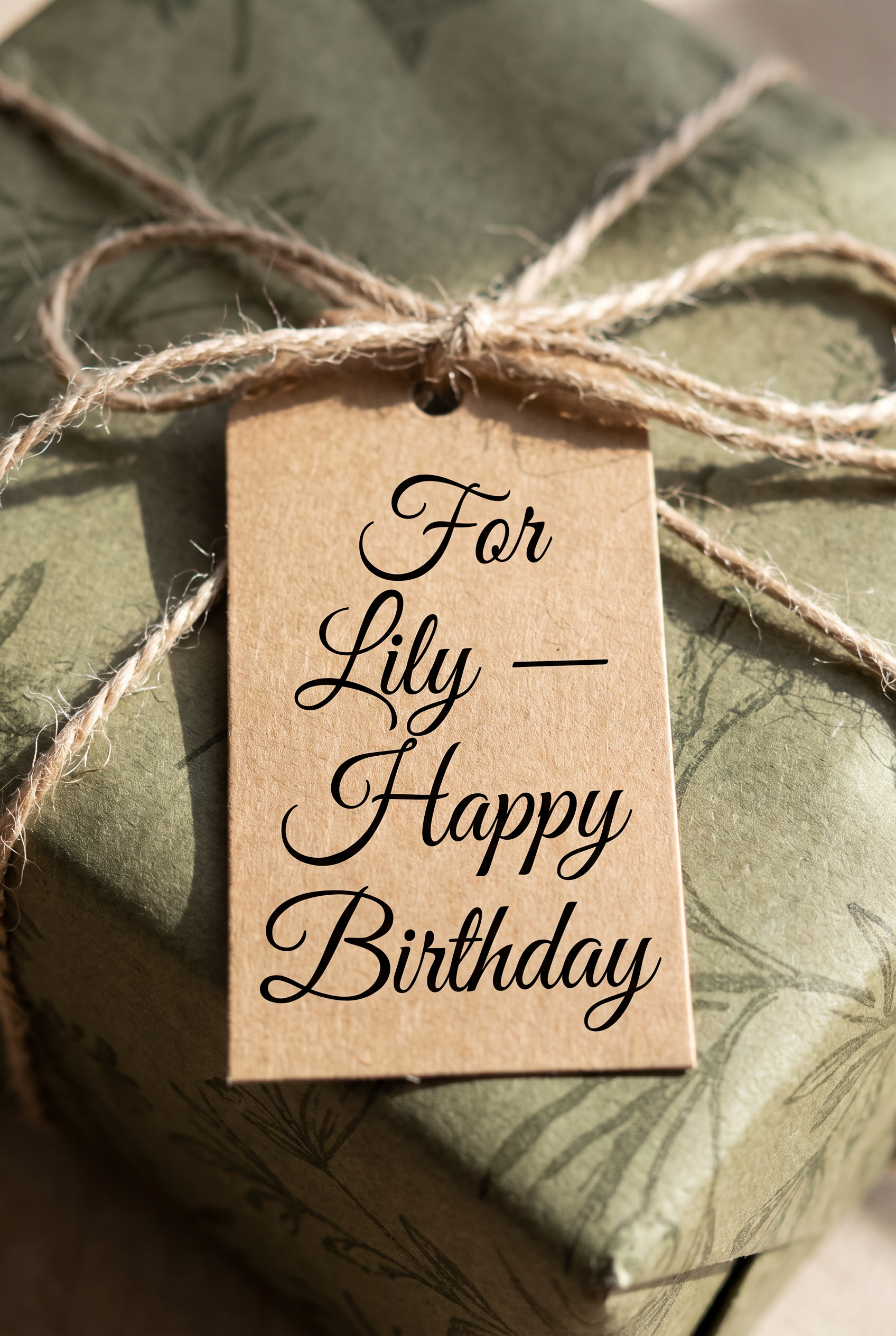 Happy Birthday Calligraphy Font for Gift Tag