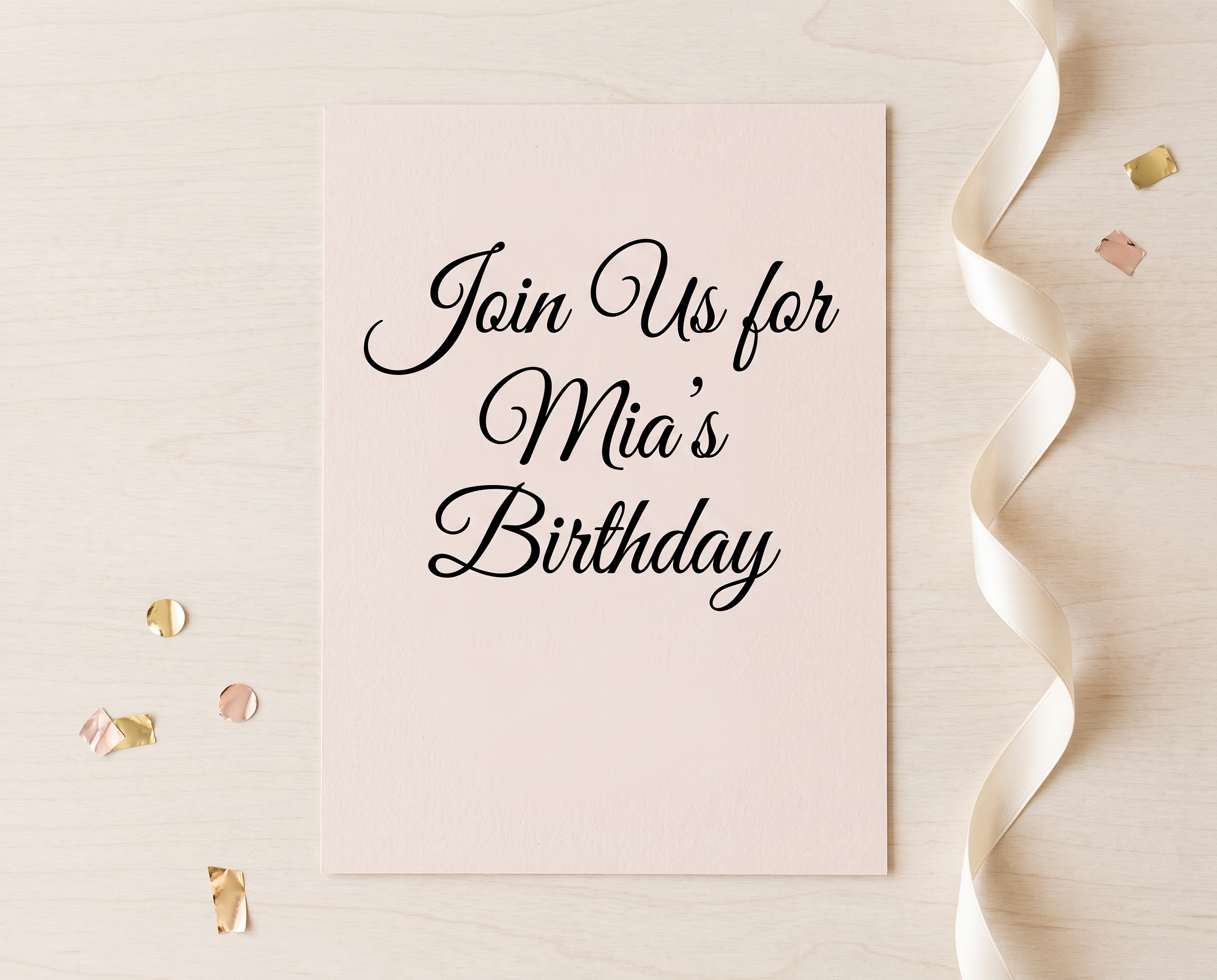 Happy Birthday Calligraphy Font for Party Invitation